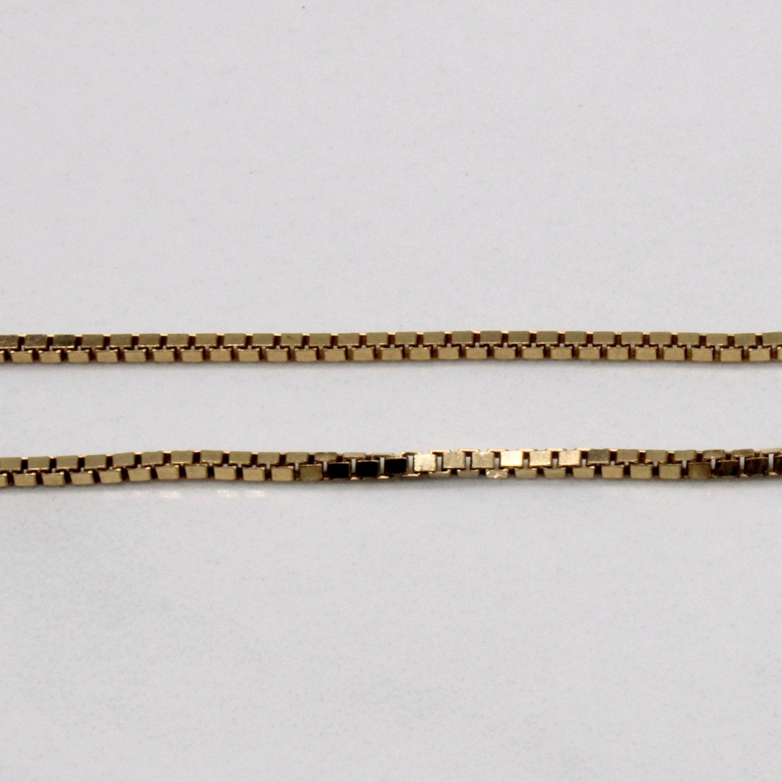 10k Yellow Gold Box Link Chain | 16" | - 100 Ways