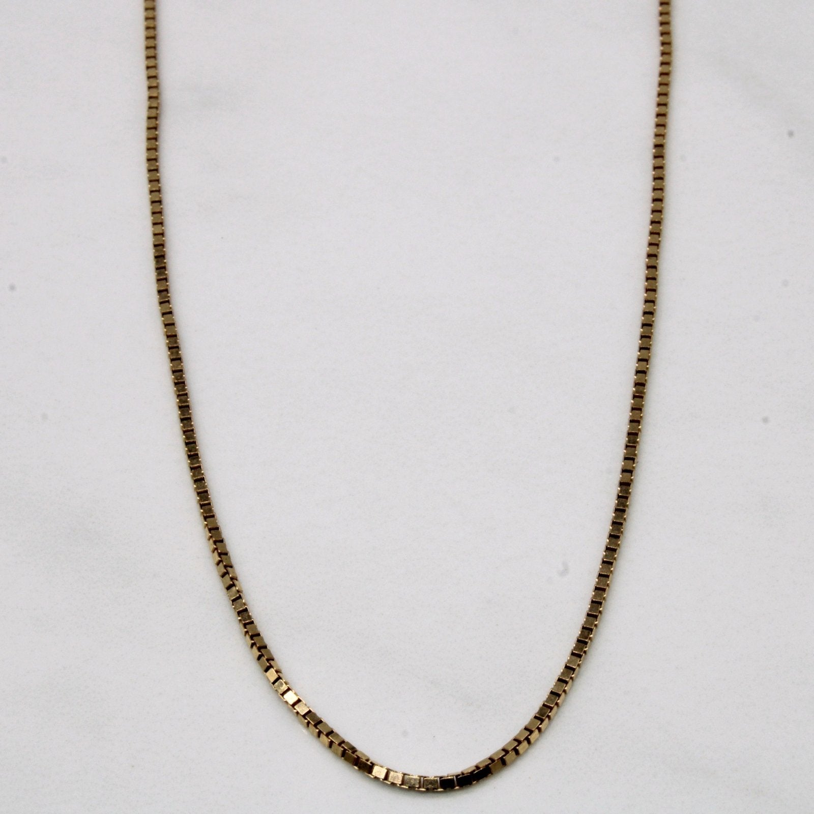 10k Yellow Gold Box Link Chain | 16" | - 100 Ways