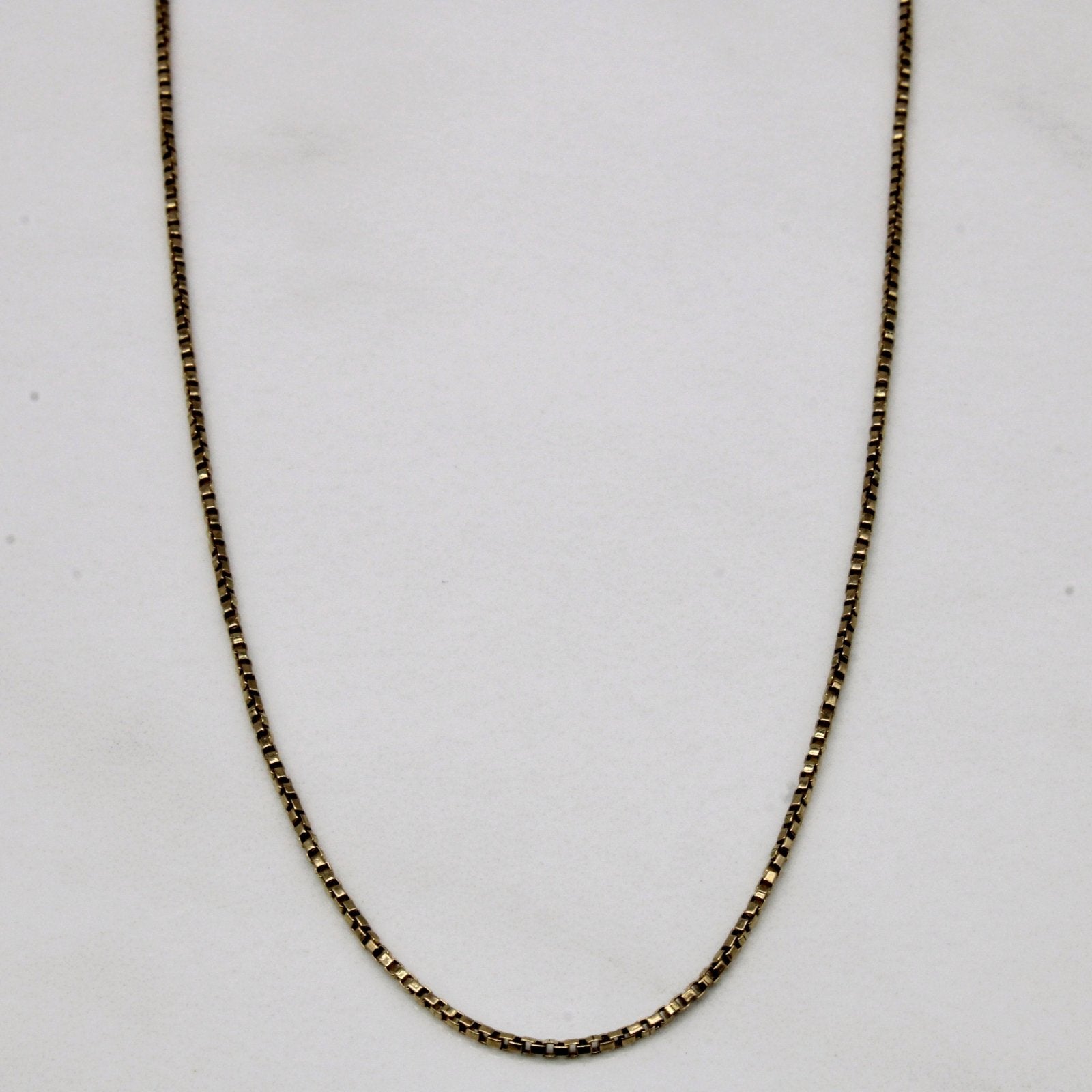 10k Yellow Gold Box Link Chain | 16" | - 100 Ways