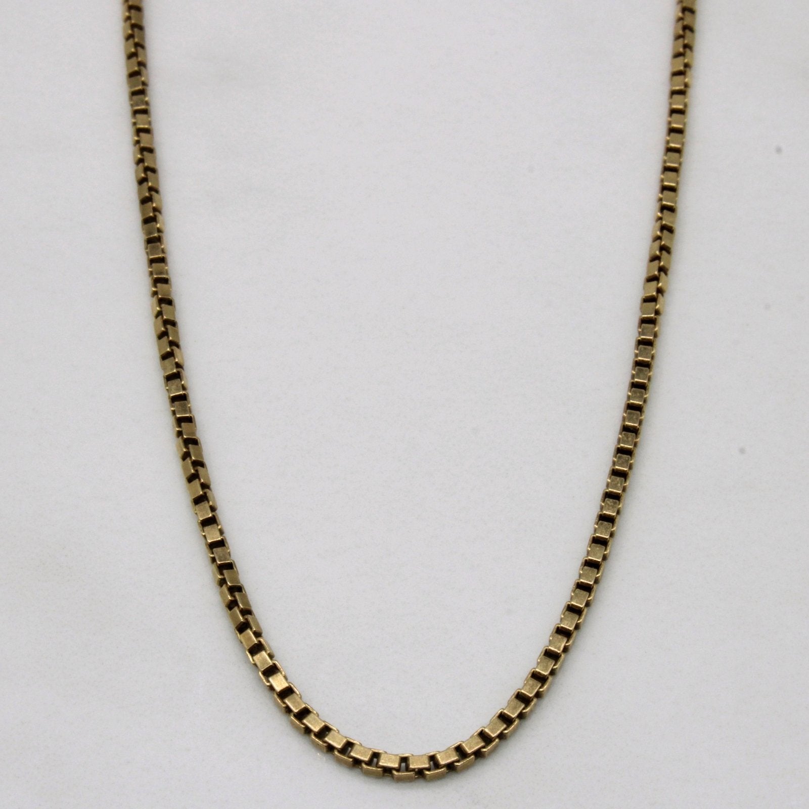 10k Yellow Gold Box Link Chain | 18" | - 100 Ways