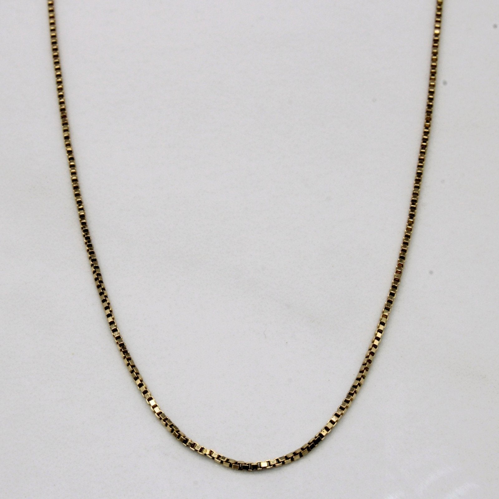 10k Yellow Gold Box Link Chain | 18" | - 100 Ways