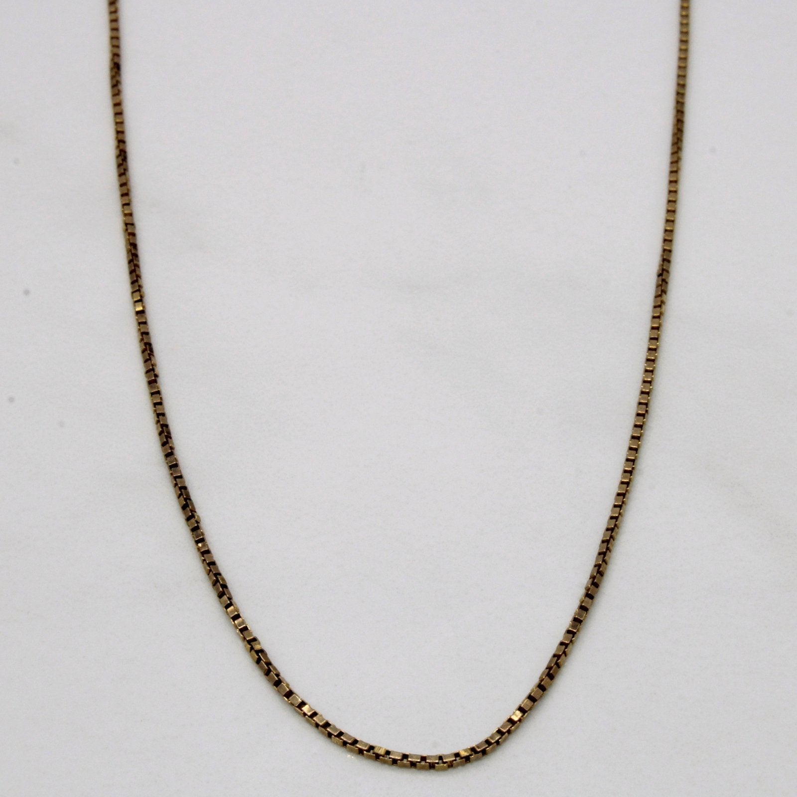 10k Yellow Gold Box Link Chain | 18" | - 100 Ways