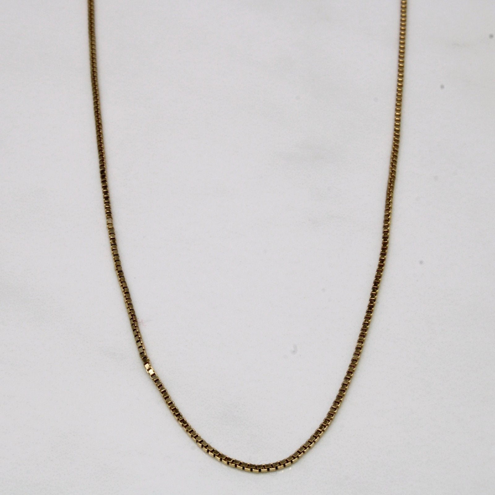10k Yellow Gold Box Link Chain | 18" | - 100 Ways