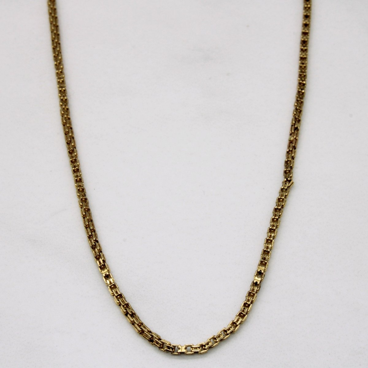 10k Yellow Gold Box Link Chain | 22" | - 100 Ways