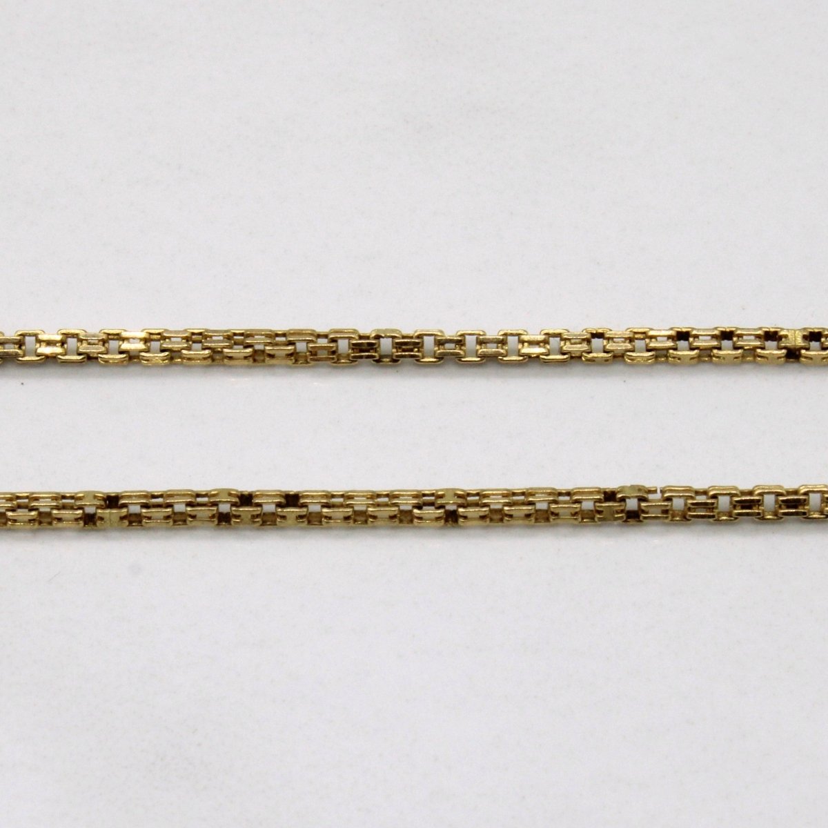 10k Yellow Gold Box Link Chain | 22" | - 100 Ways