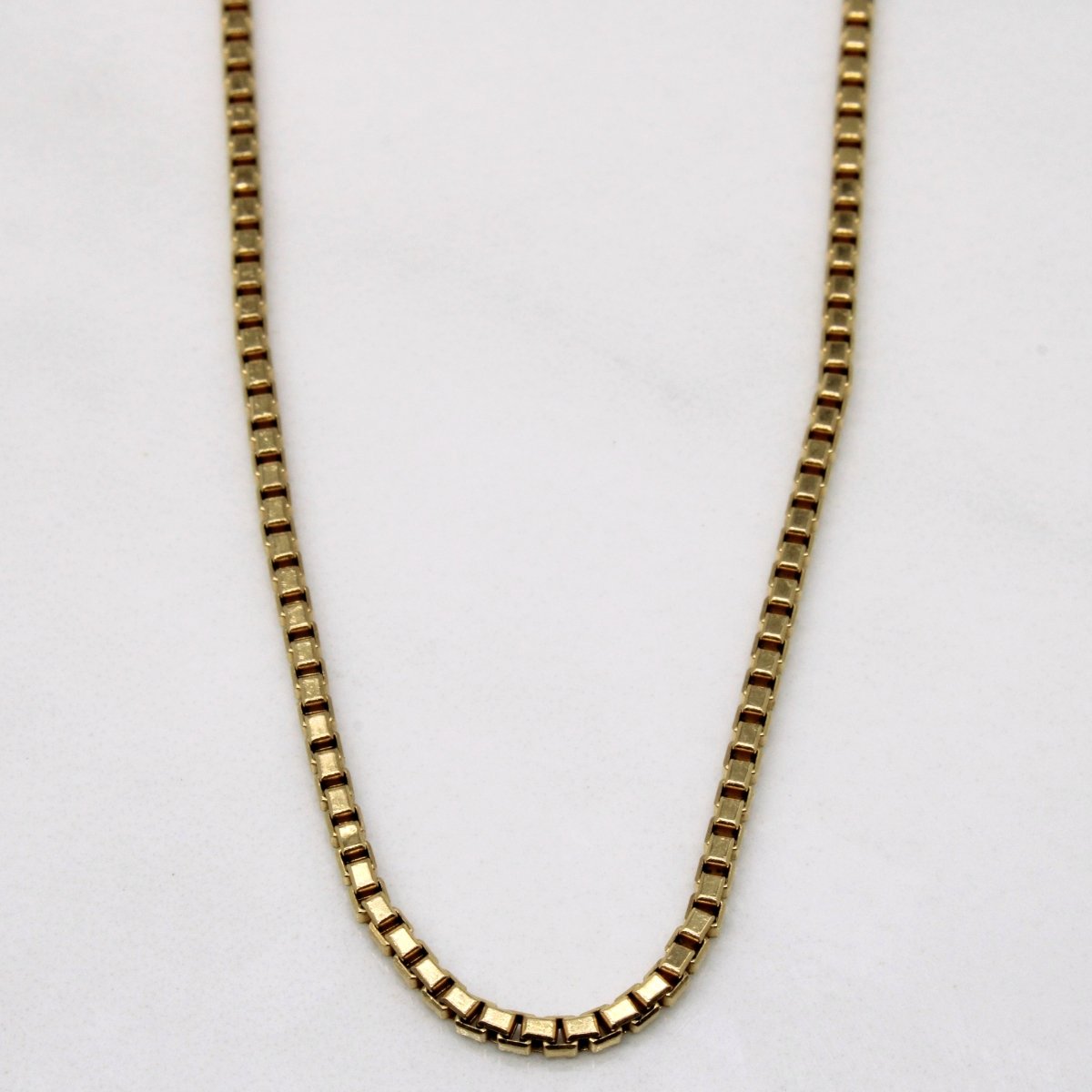 10k Yellow Gold Box Link Chain | 24" | - 100 Ways