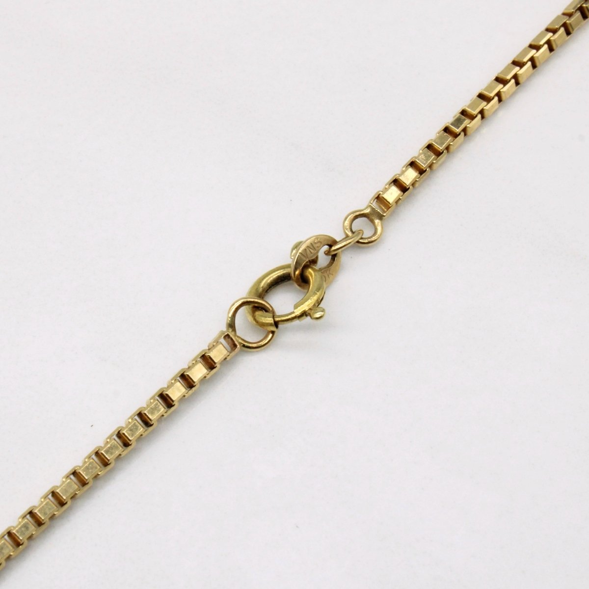 10k Yellow Gold Box Link Chain | 24" | - 100 Ways
