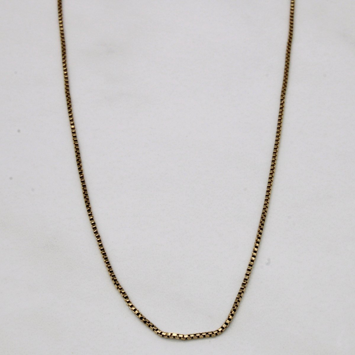 10k Yellow Gold Box Link Chain | 25" | - 100 Ways