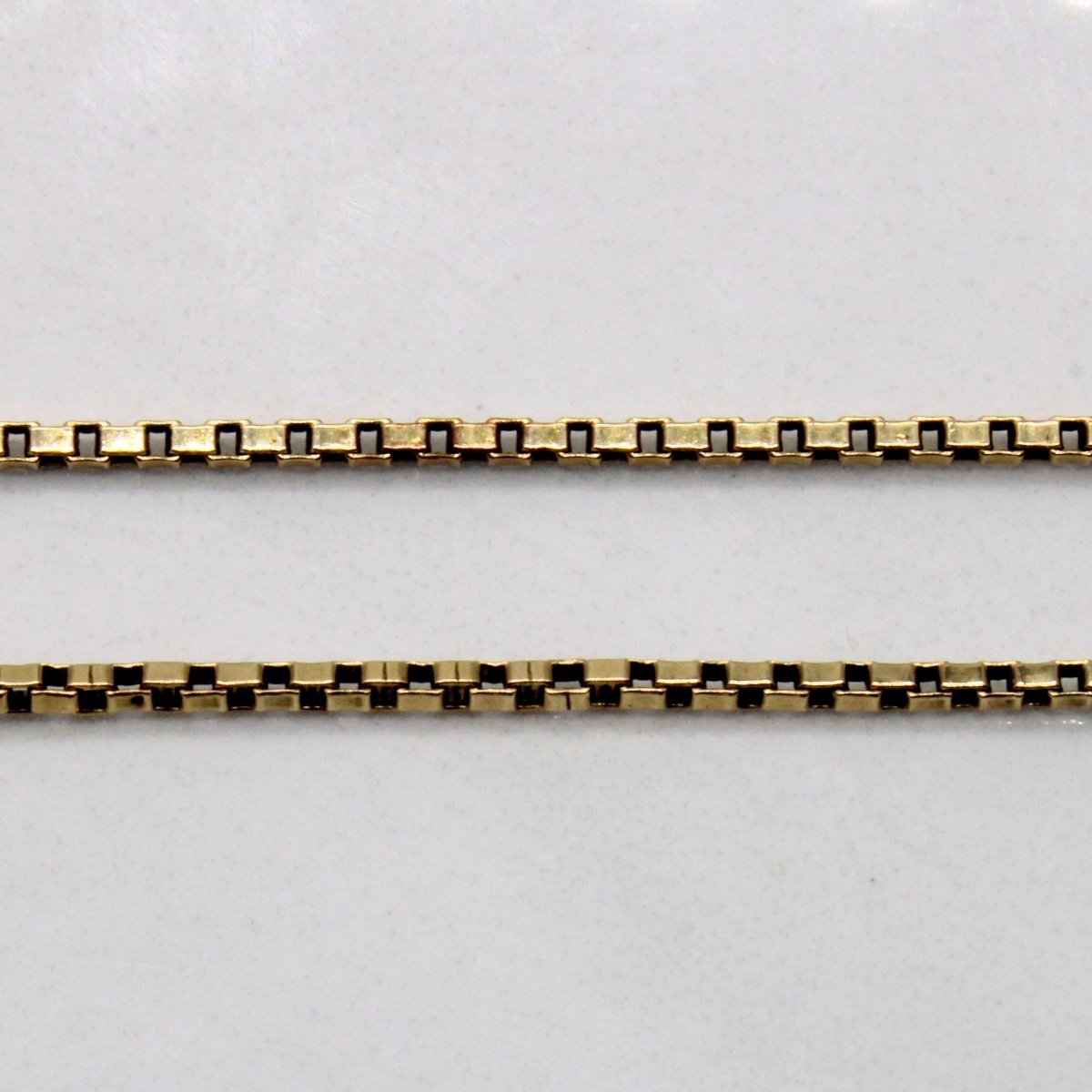 10k Yellow Gold Box Link Chain | 28" | - 100 Ways