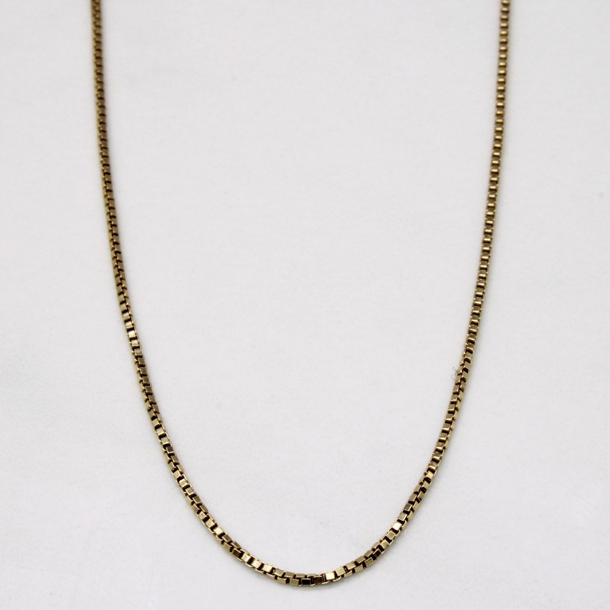 10k Yellow Gold Box Link Choker | 14" | - 100 Ways