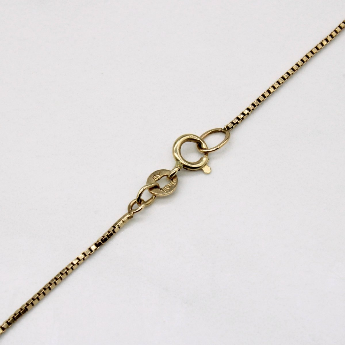 10k Yellow Gold Box Link Choker | 14" | - 100 Ways