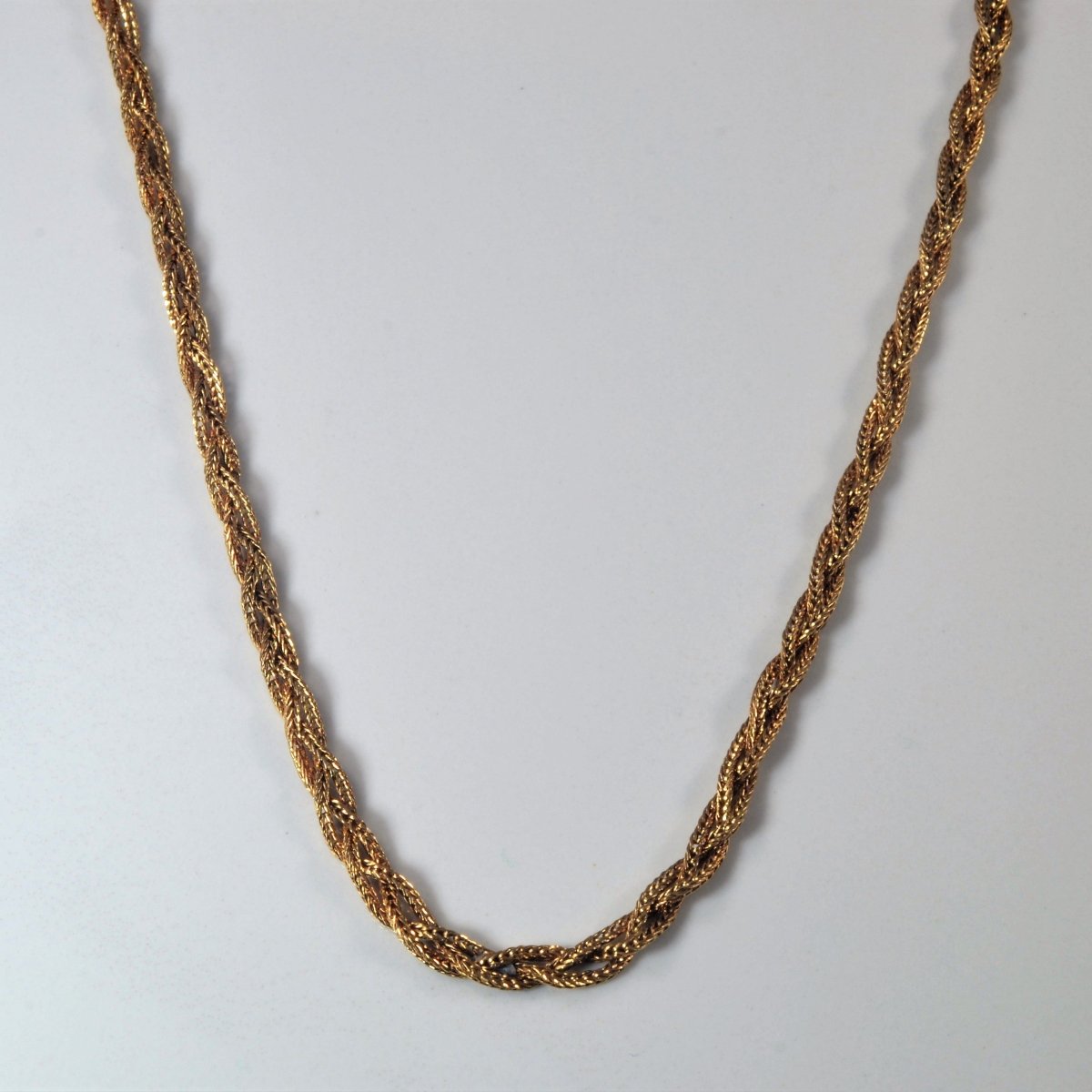 10k Yellow Gold Braided Chain | 14" | - 100 Ways
