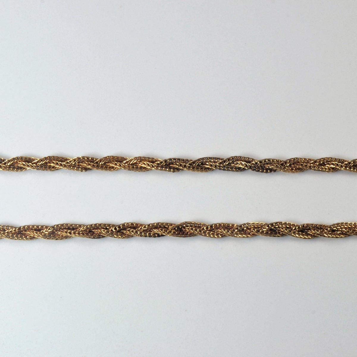 10k Yellow Gold Braided Chain | 14" | - 100 Ways