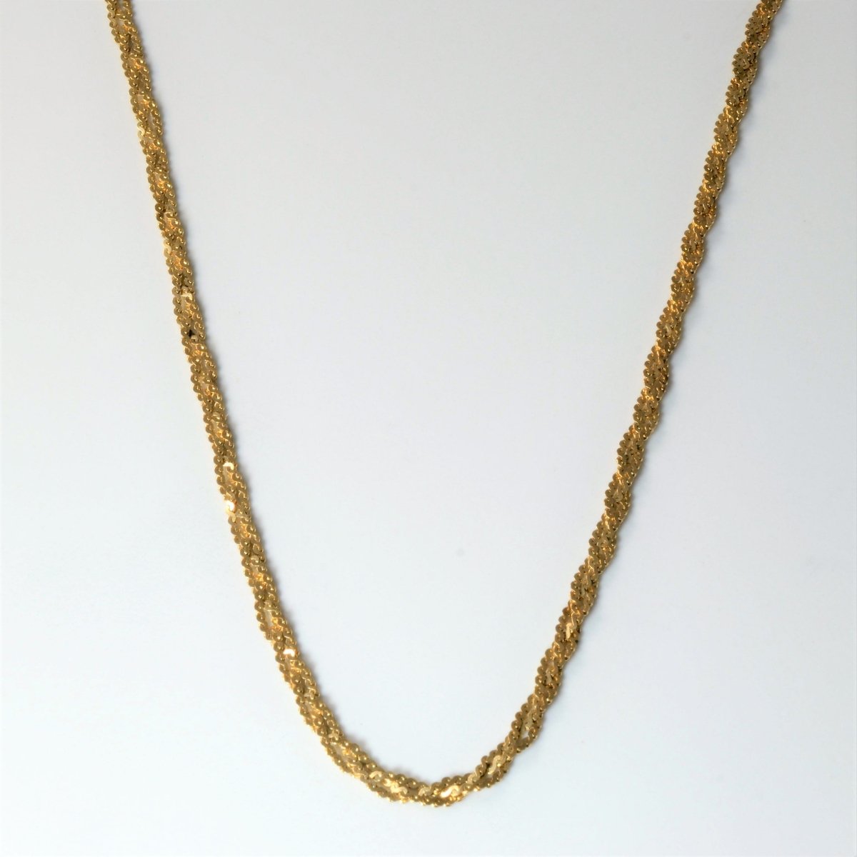 10k Yellow Gold Braided Chain | 15"| - 100 Ways