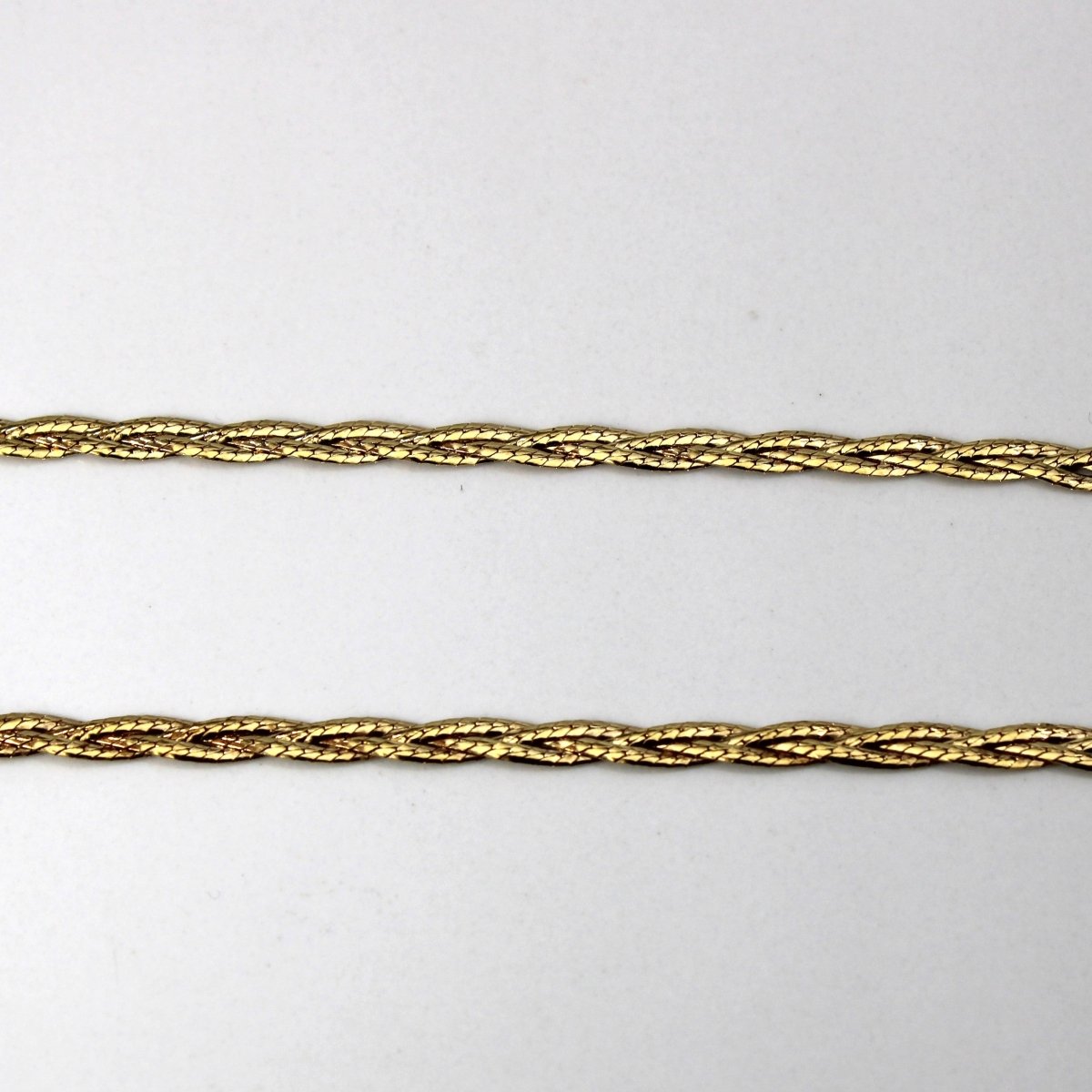 10k Yellow Gold Braided Chain | 19"| - 100 Ways