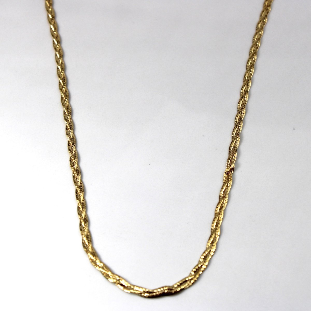 10k Yellow Gold Braided Chain | 19"| - 100 Ways