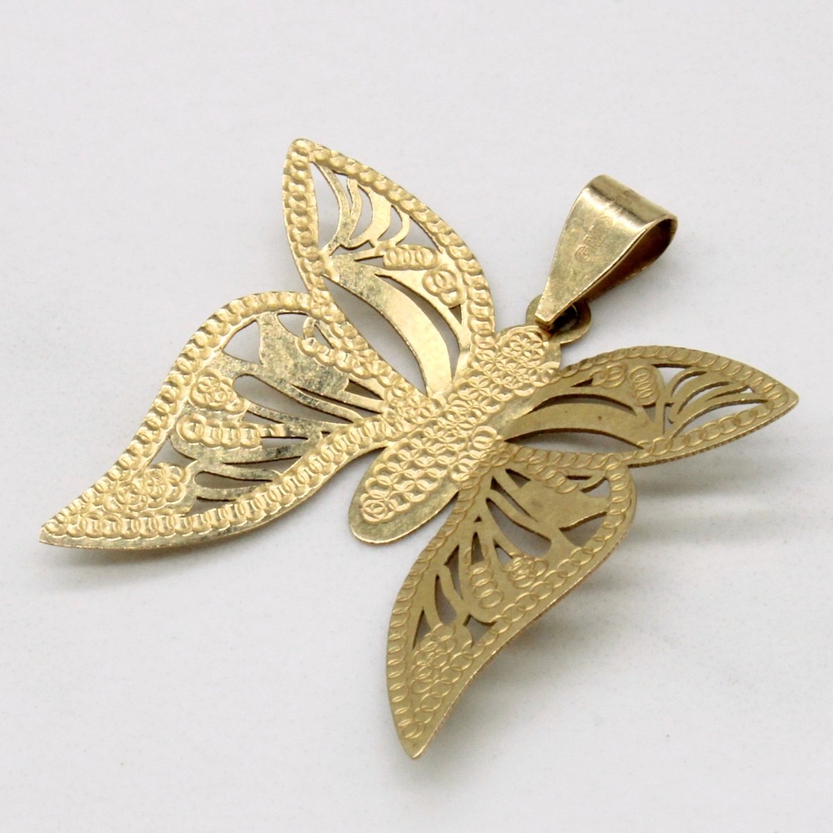 10k Yellow Gold Butterfly Pendant - 100 Ways