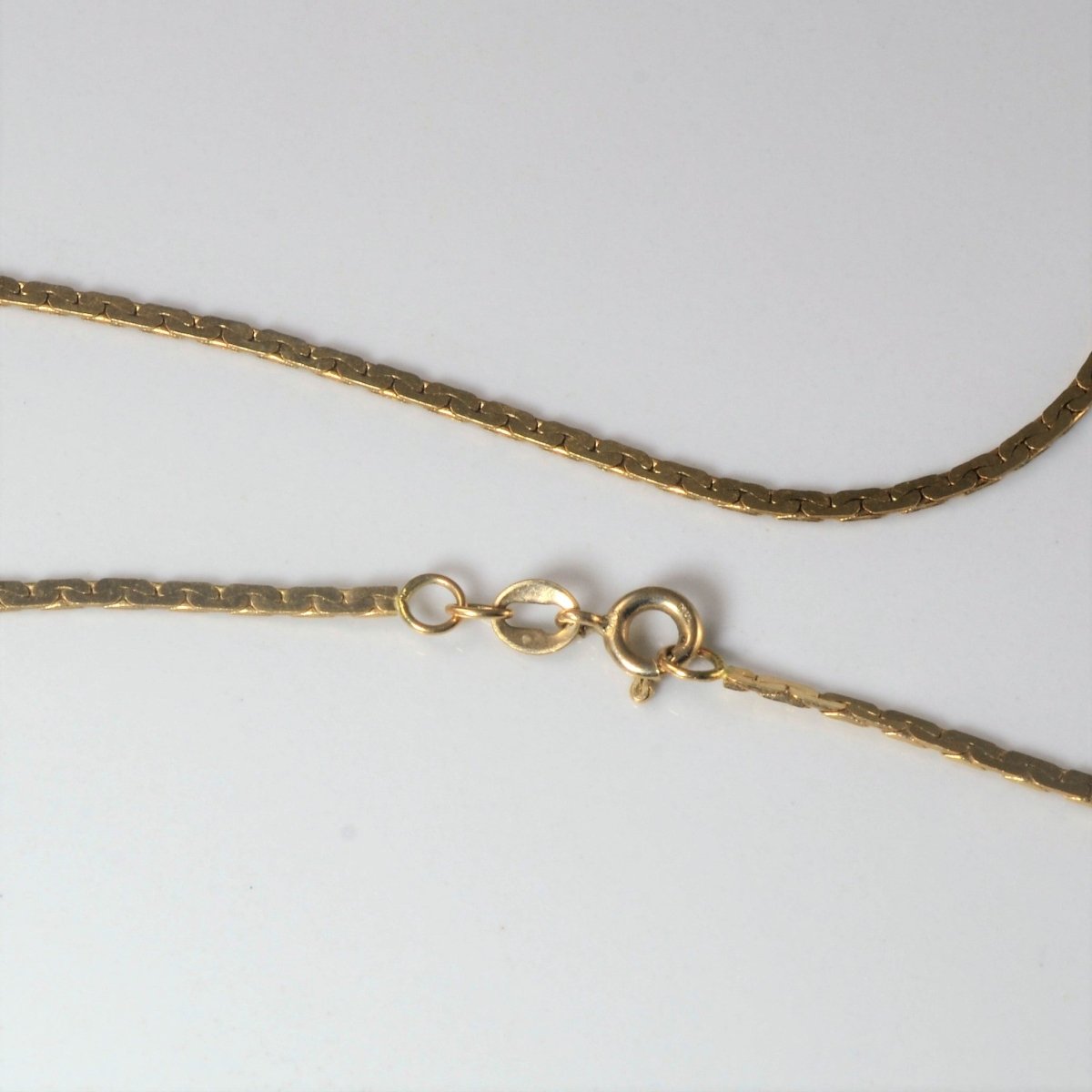 10k Yellow Gold C Link Chain | 16" | - 100 Ways