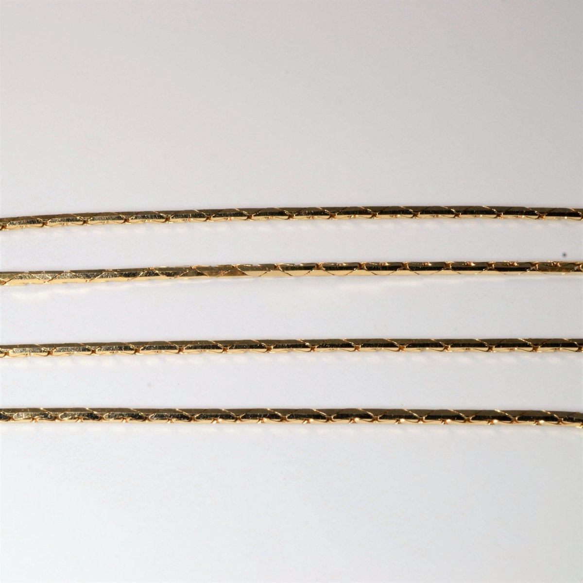 10k Yellow Gold C link Chain | 22" | - 100 Ways