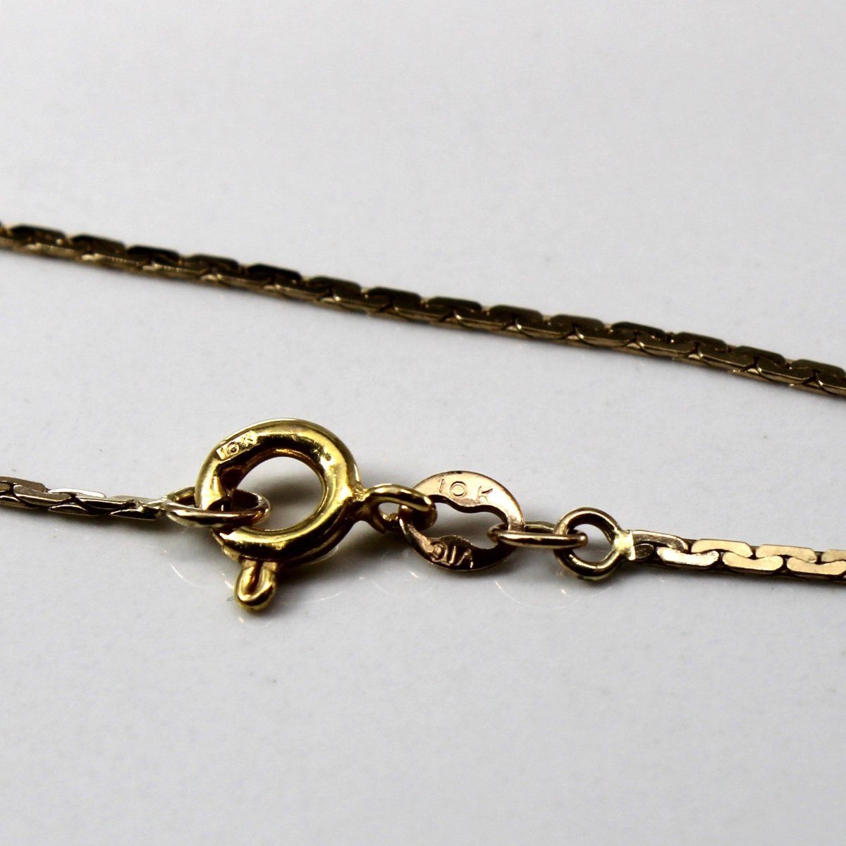 10k Yellow Gold C LinkChain | 16"| - 100 Ways