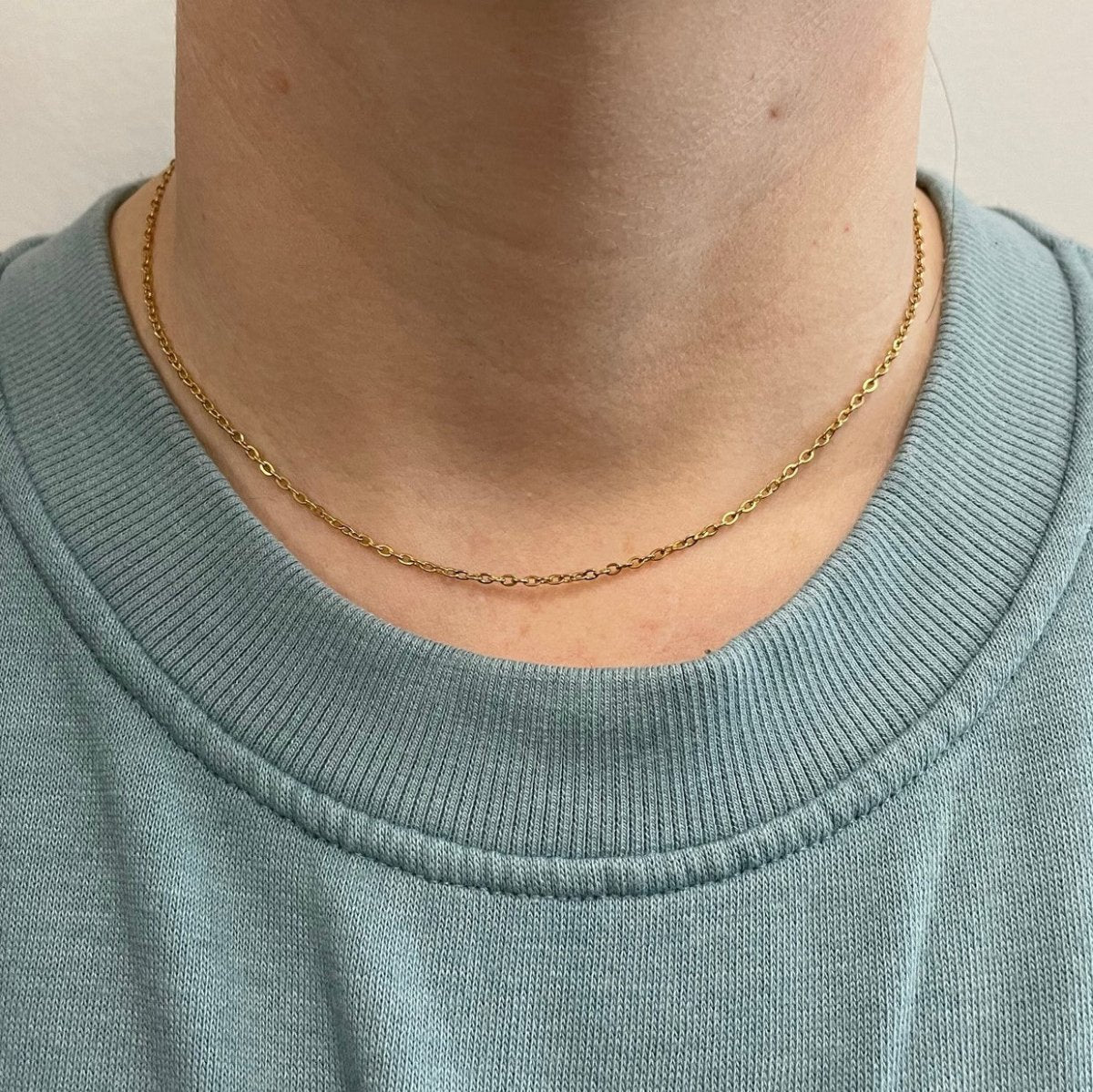 10k Yellow Gold Cable Chain | 15" | - 100 Ways