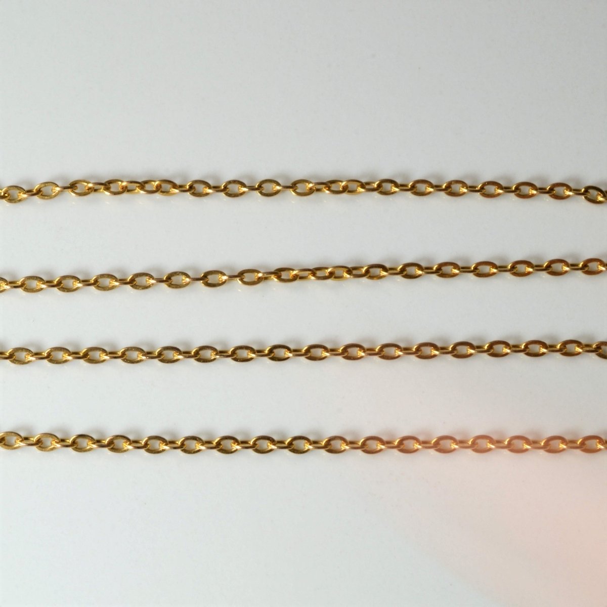 10k Yellow Gold Cable Chain | 15" | - 100 Ways