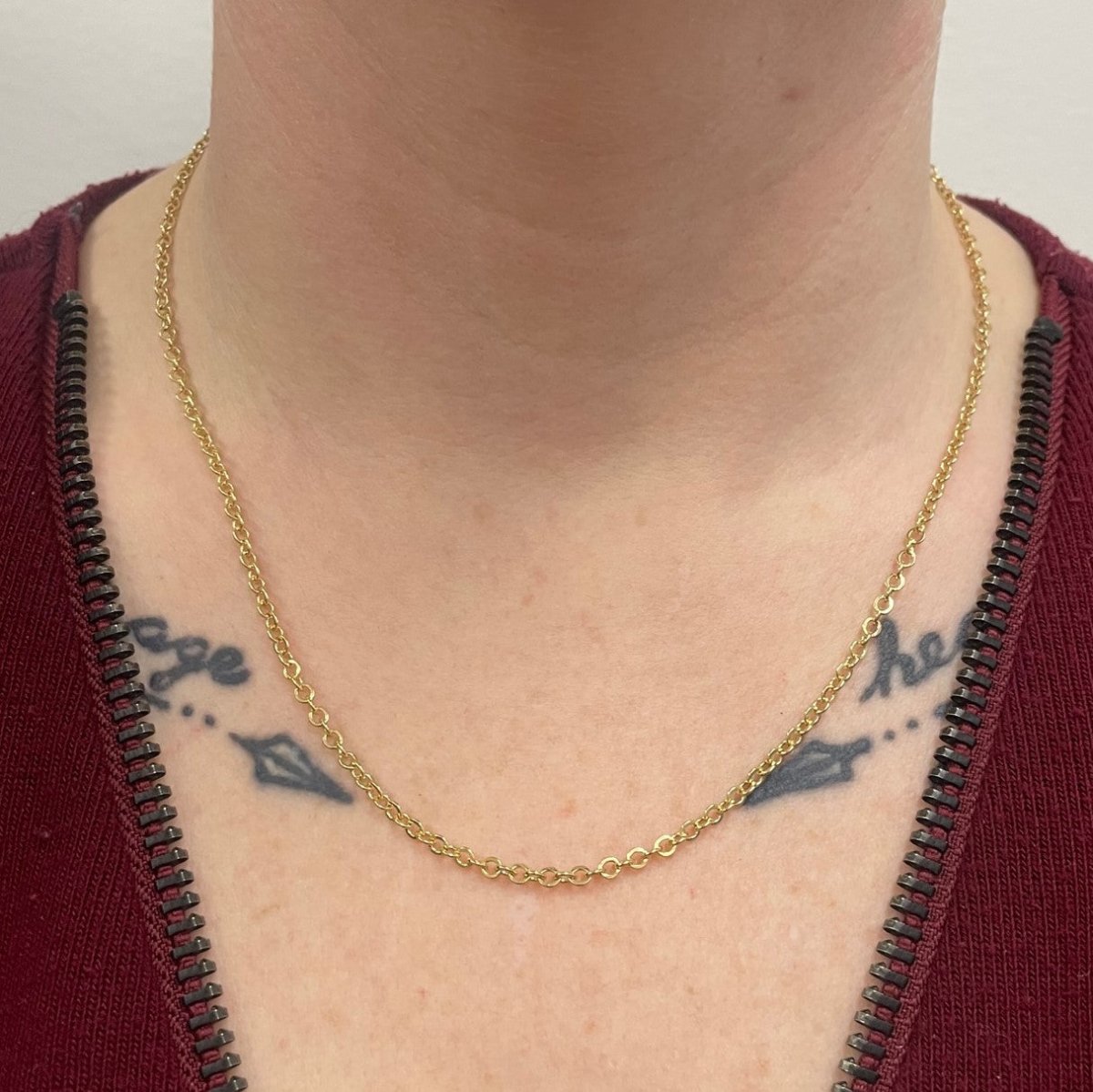 10k Yellow Gold Cable Chain | 18" | - 100 Ways