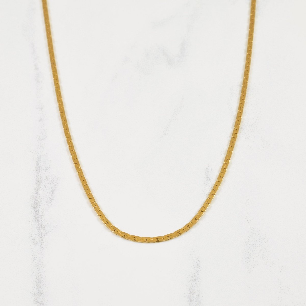 10k Yellow Gold Cobra Chain | 16" | - 100 Ways
