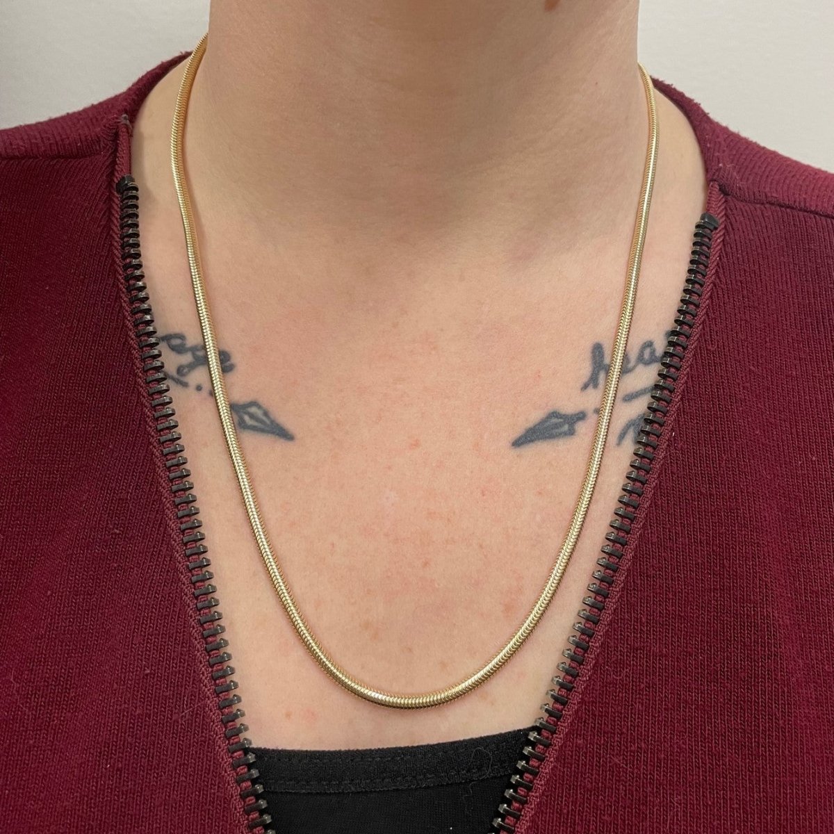 10k Yellow Gold Cobra Chain | 22" | - 100 Ways