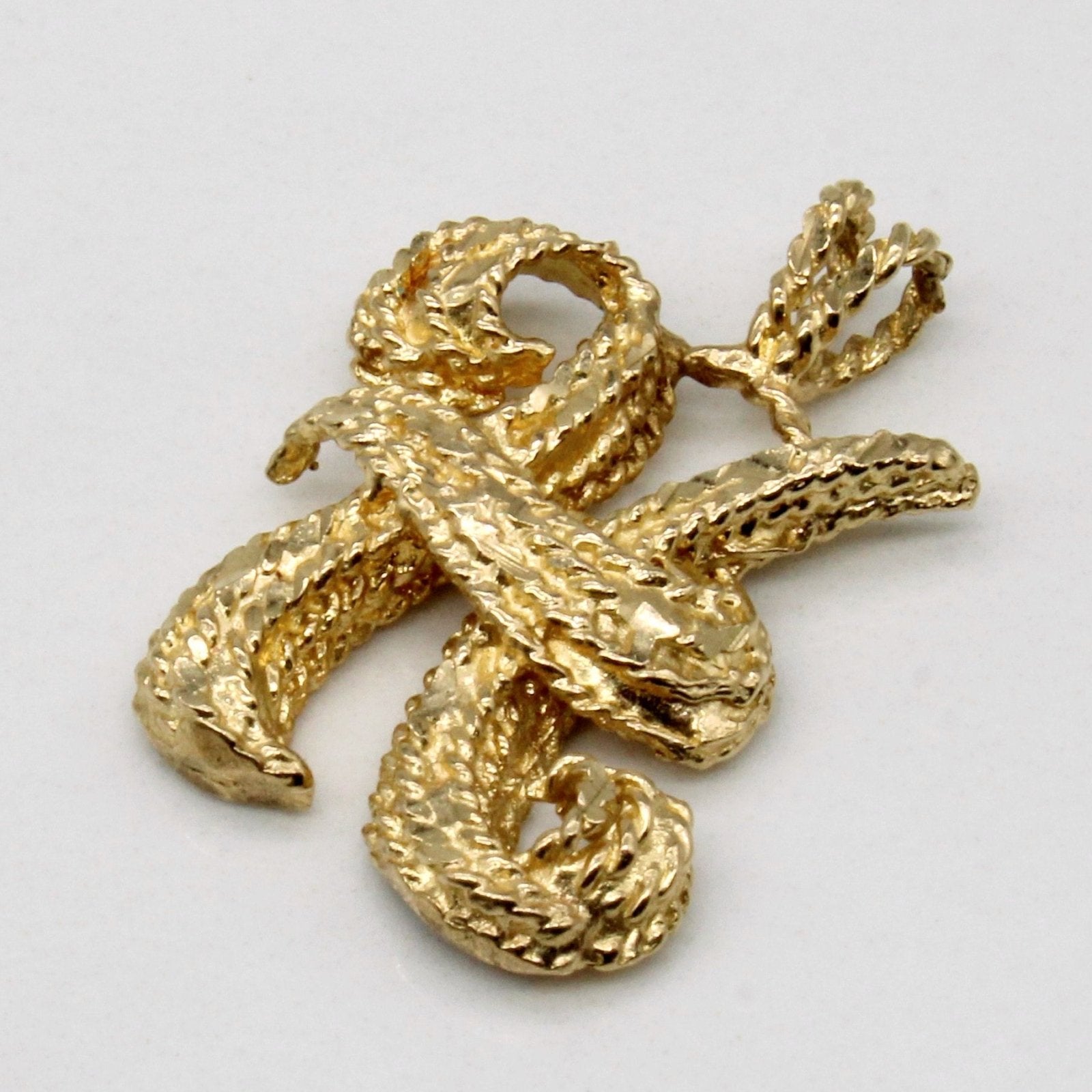 10k Yellow Gold 'H' Pendant - 100 Ways