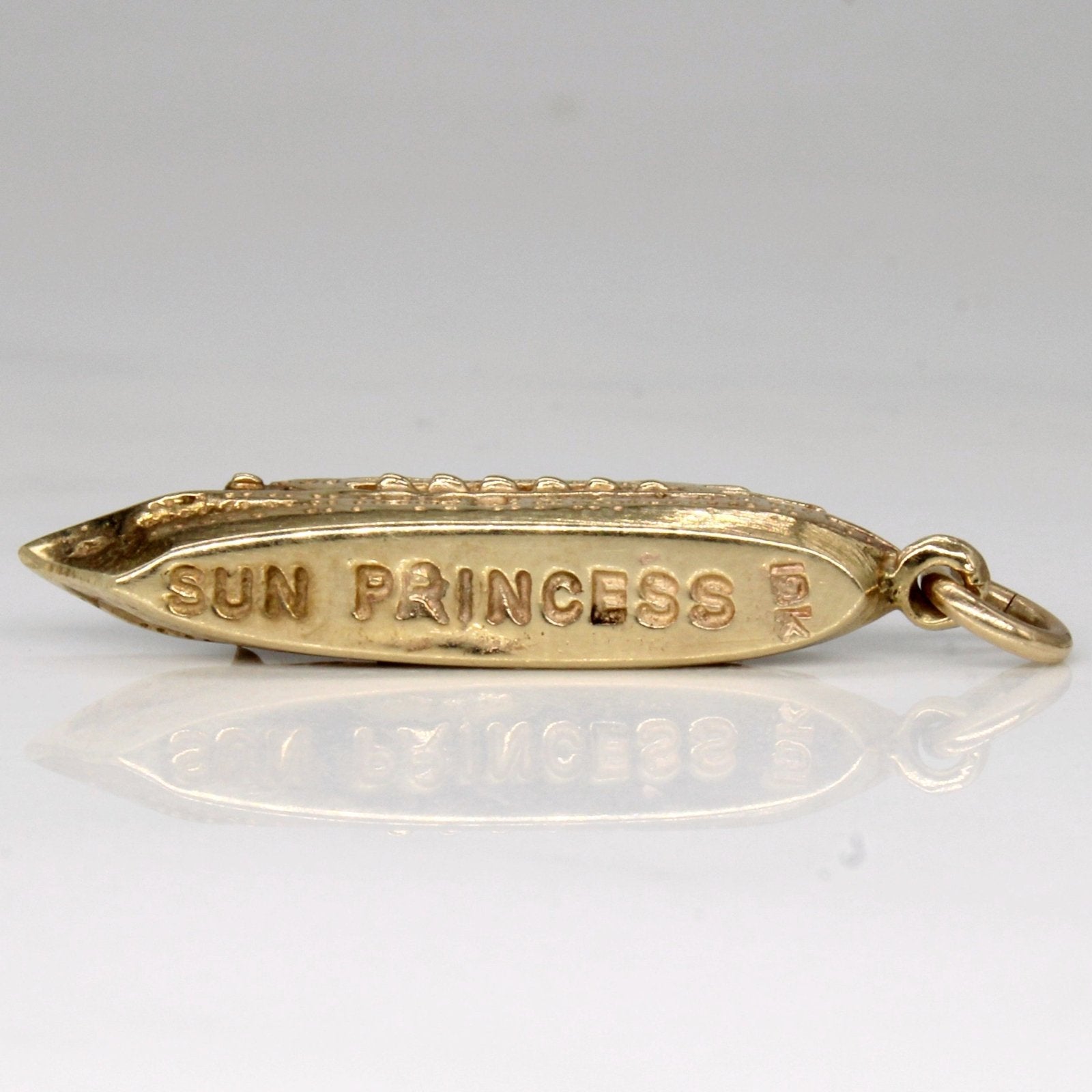 10k Yellow Gold 'Sun Princess' Boat Pendant - 100 Ways