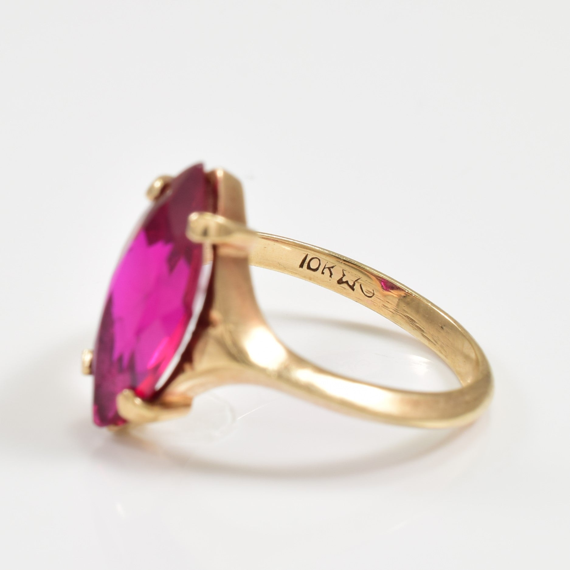 Bague en rubis synthétique taille marquise | 3,22 ct | Taille 6,25 |