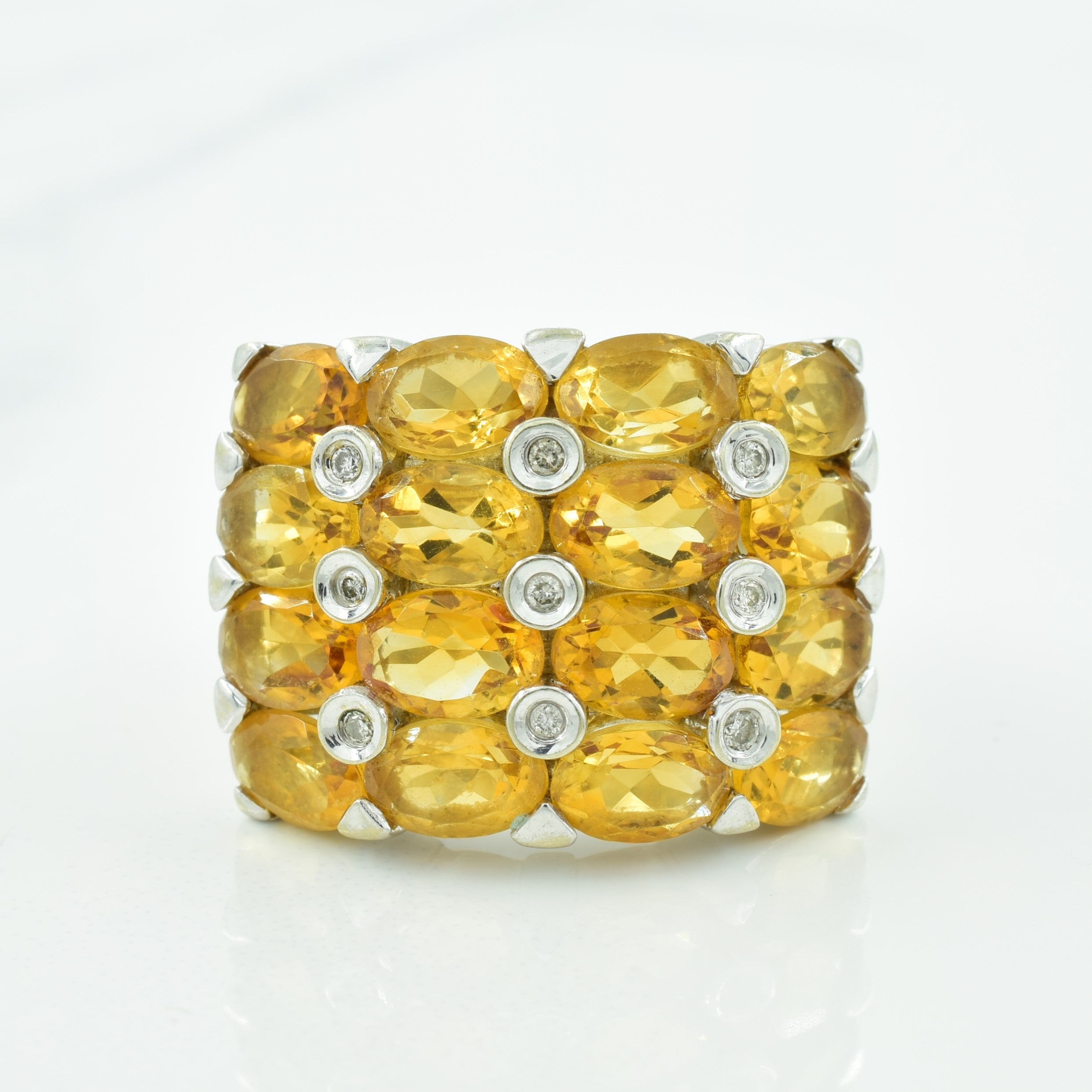 Citrine & Diamond Ring | 5.00ctw, 0.06ctw | SZ 7 |