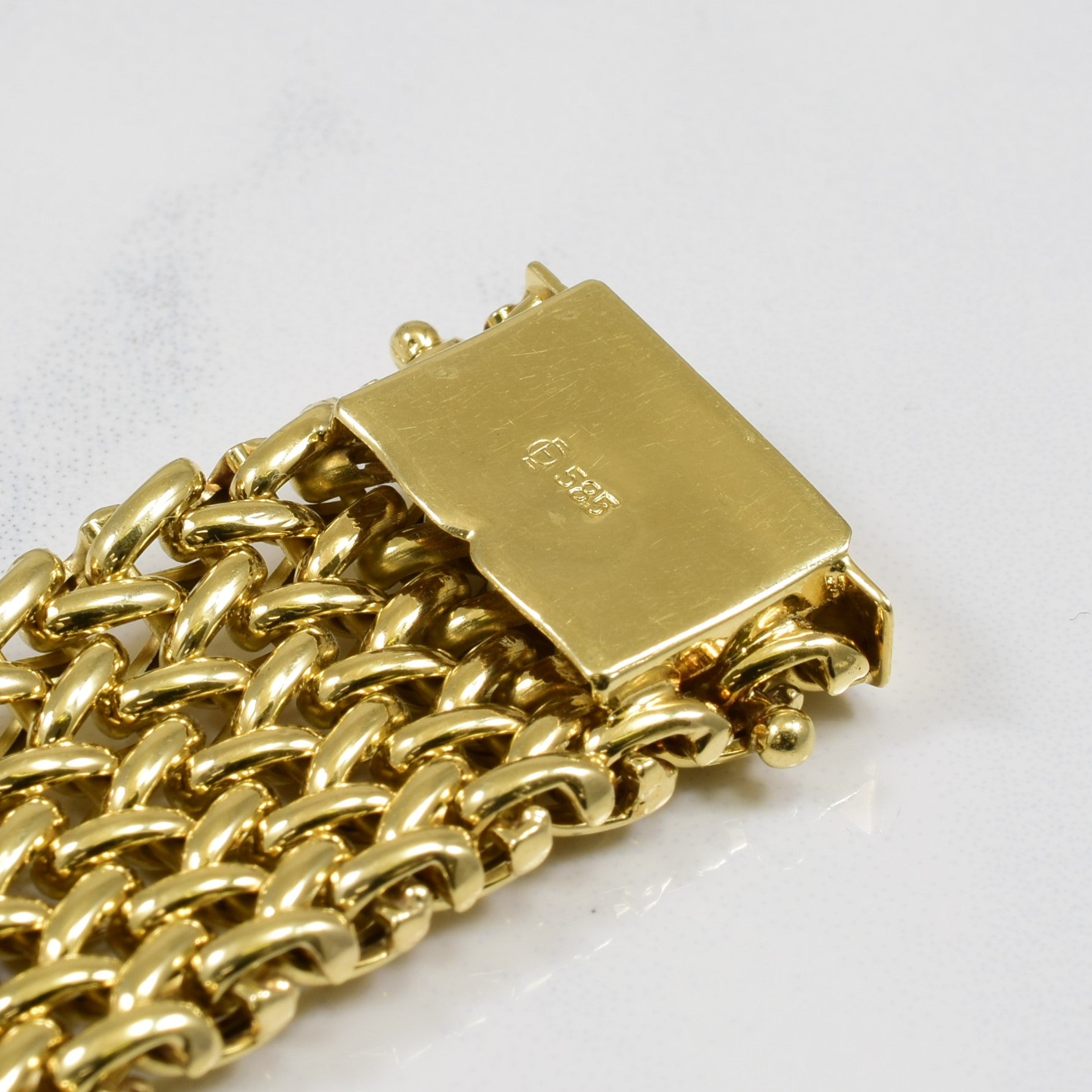14k Yellow Gold Panther Chain Bracelet | 7.5" |