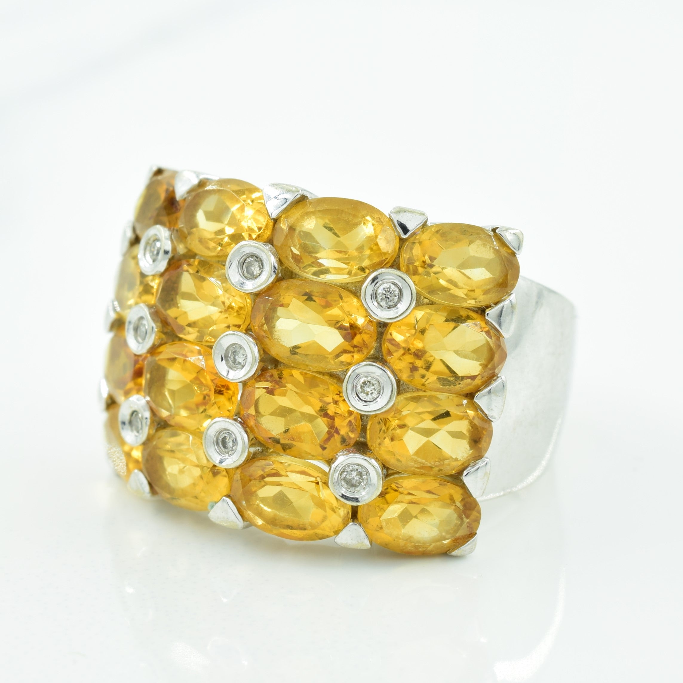 Citrine & Diamond Ring | 5.00ctw, 0.06ctw | SZ 7 |