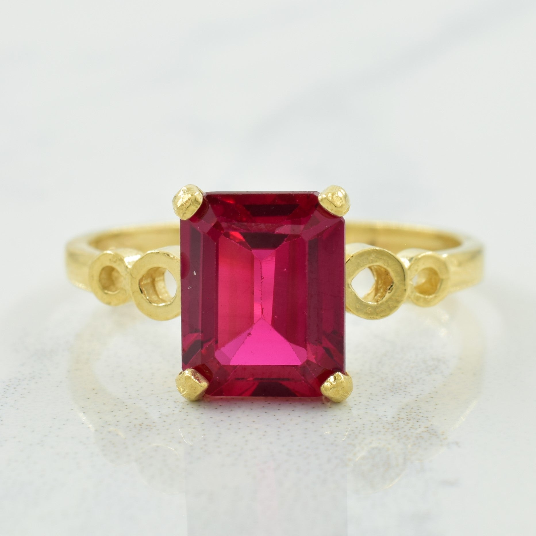 Synthetic Ruby Ring | 3.00ct | SZ 8 |
