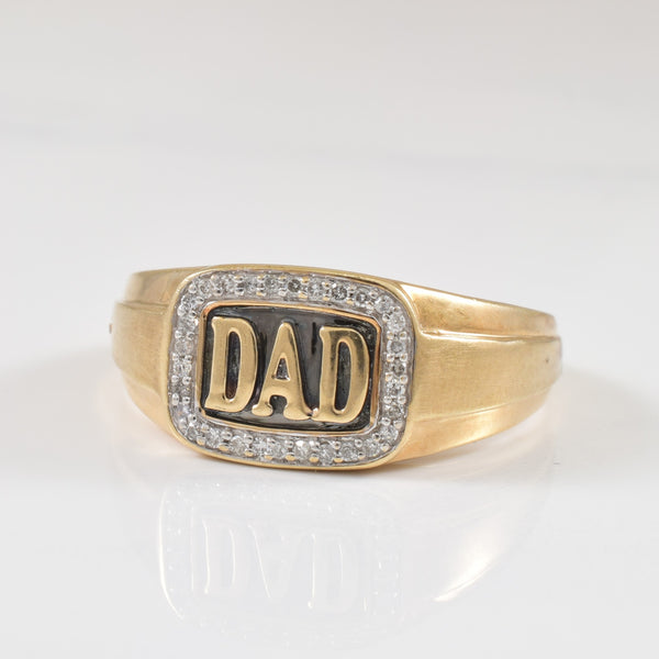 'DAD' Diamond Ring | 0.15ctw | SZ 11.75 |