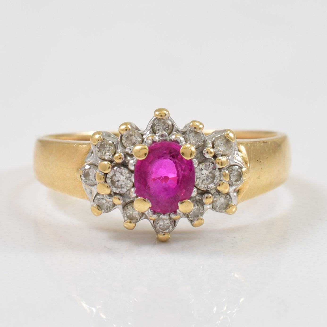 Ruby & Diamond Ring | 0.44ct, 0.16ctw | SZ 6.75 |