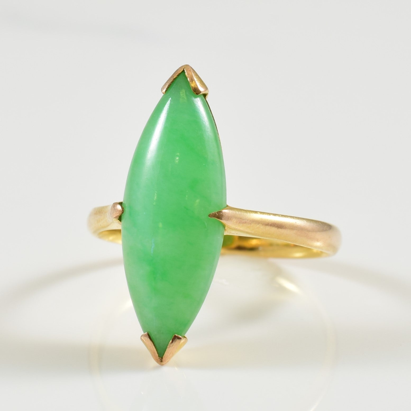 Marquise Cut Jadeite Ring | 2.00ct | SZ 4.25 |