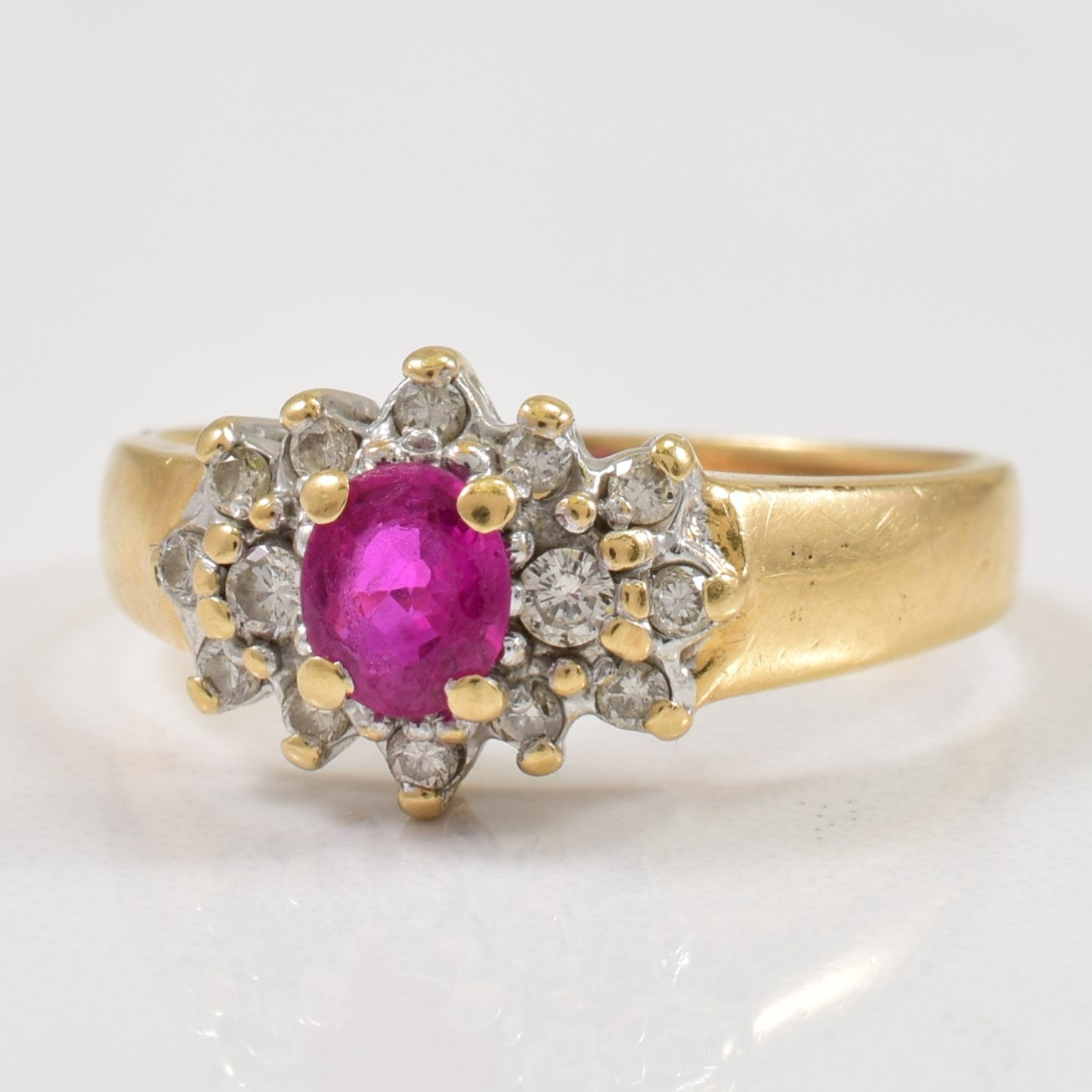 Ruby & Diamond Ring | 0.44ct, 0.16ctw | SZ 6.75 |