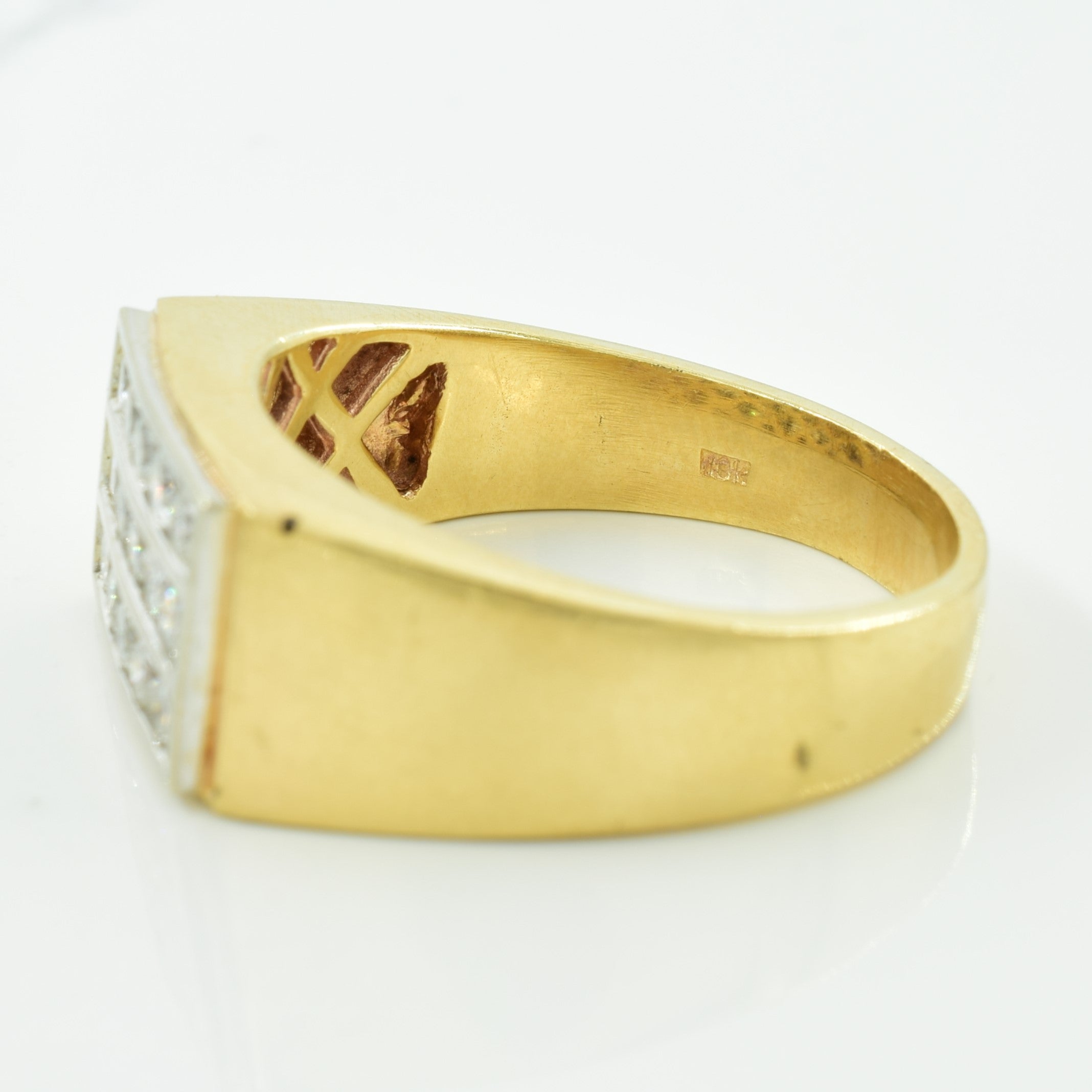 Triple Row Diamond Ring | 0.82ctw | SZ 11.75 |