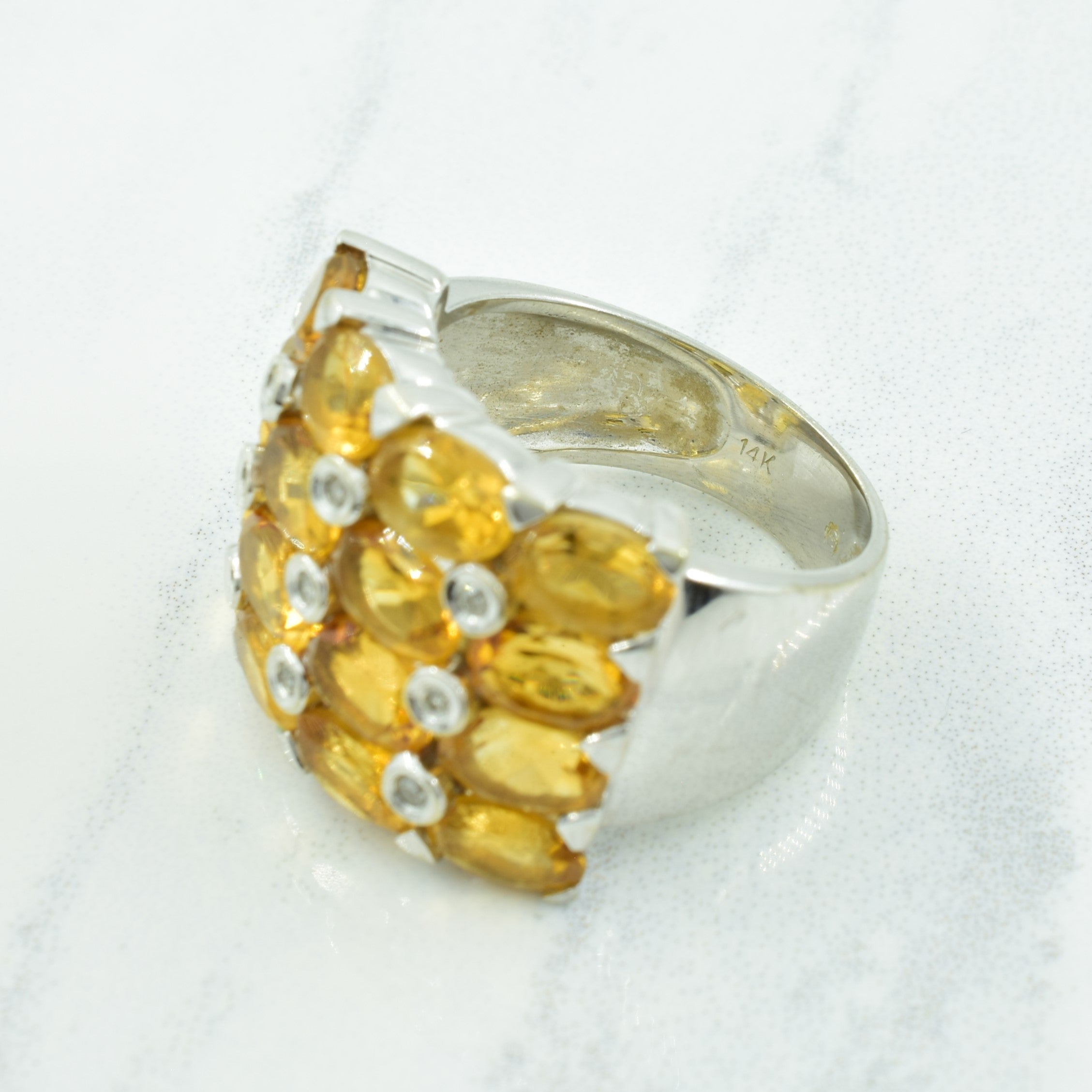 Citrine & Diamond Ring | 5.00ctw, 0.06ctw | SZ 7 |