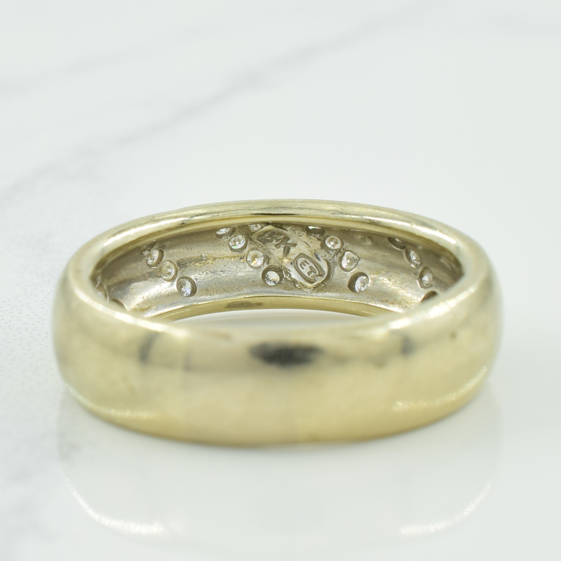 Pave Set Diamond Ring | 0.24ctw | SZ 8 |