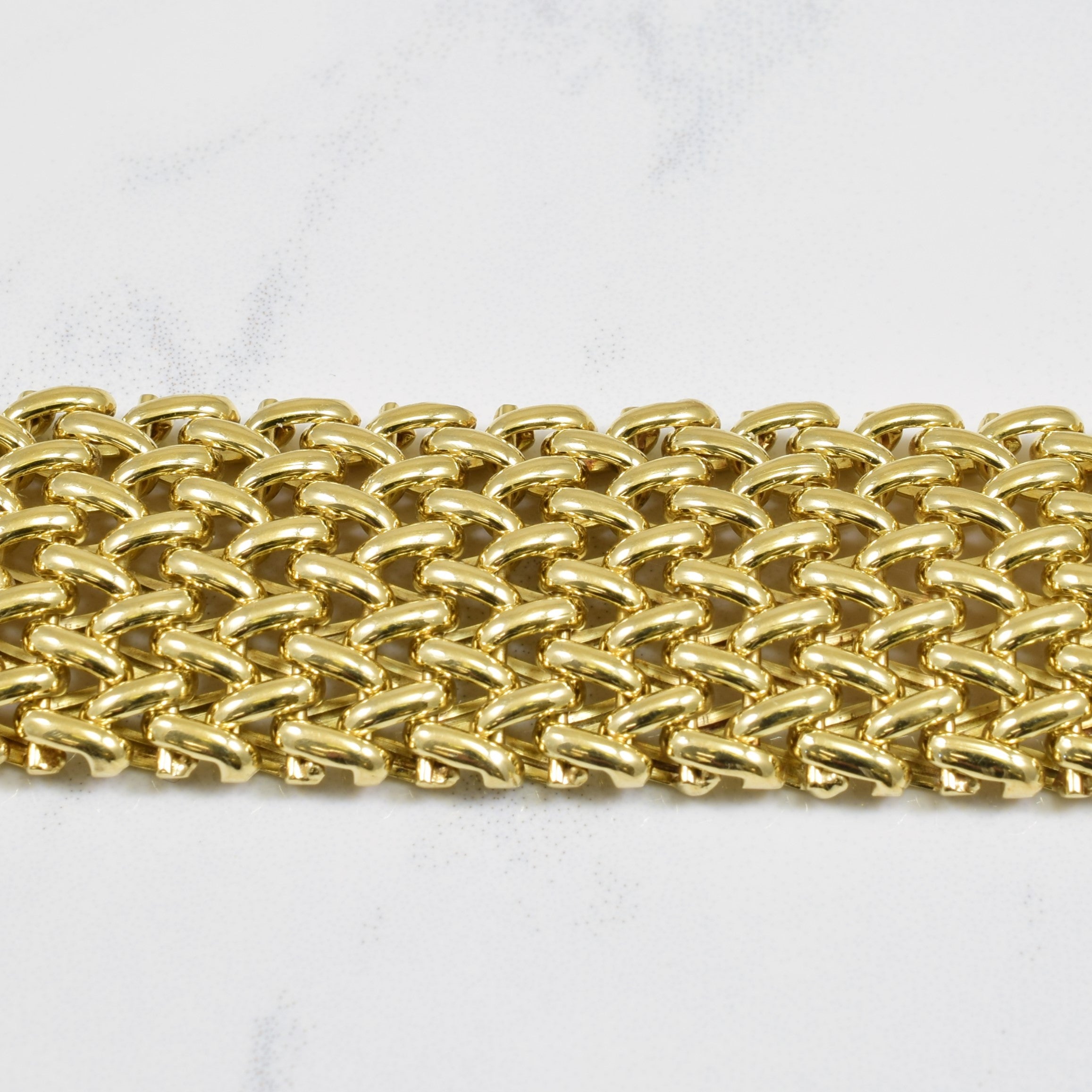 14k Yellow Gold Panther Chain Bracelet | 7.5" |
