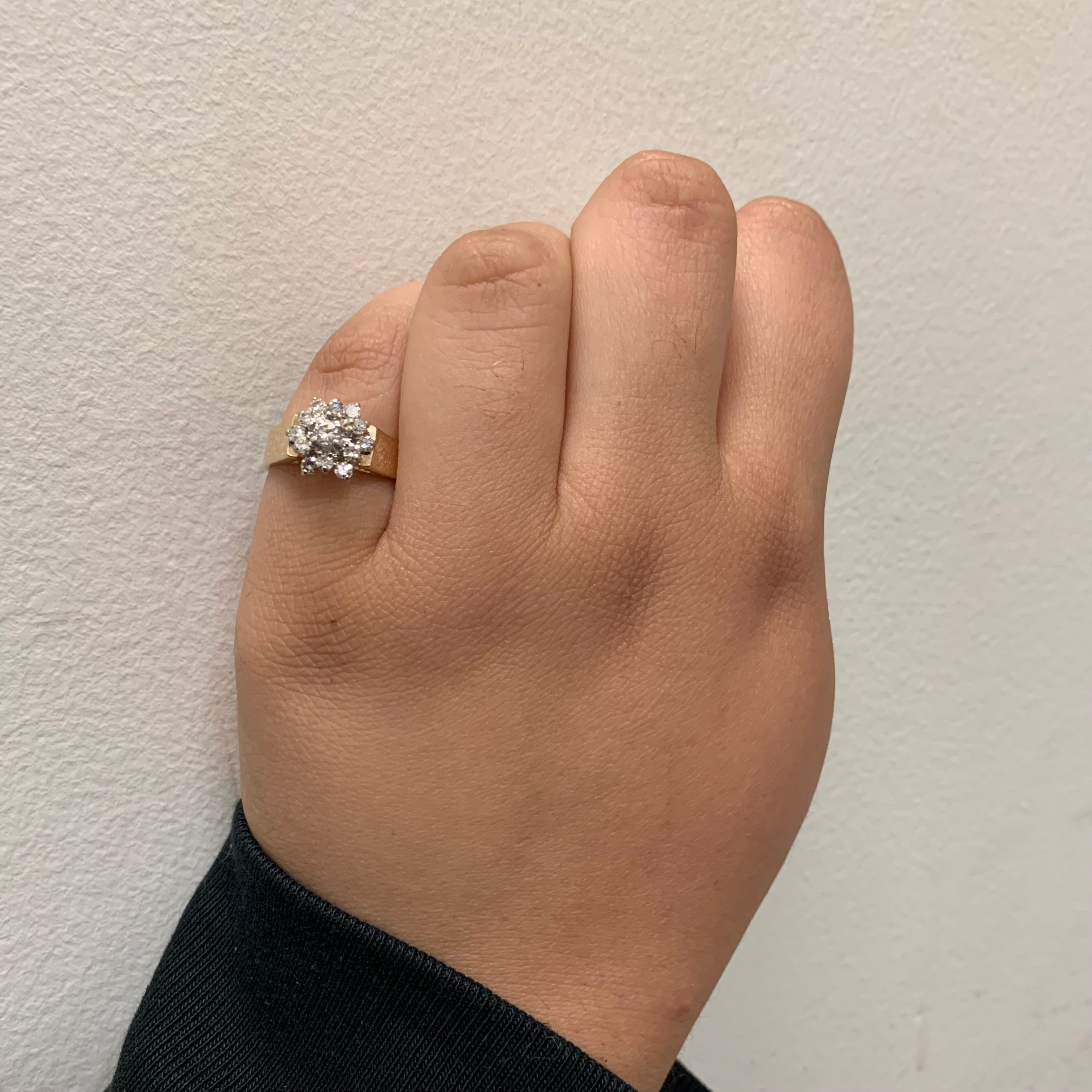 Diamond Cluster Cathedral Ring | 0.48ctw | SZ 6.5 |