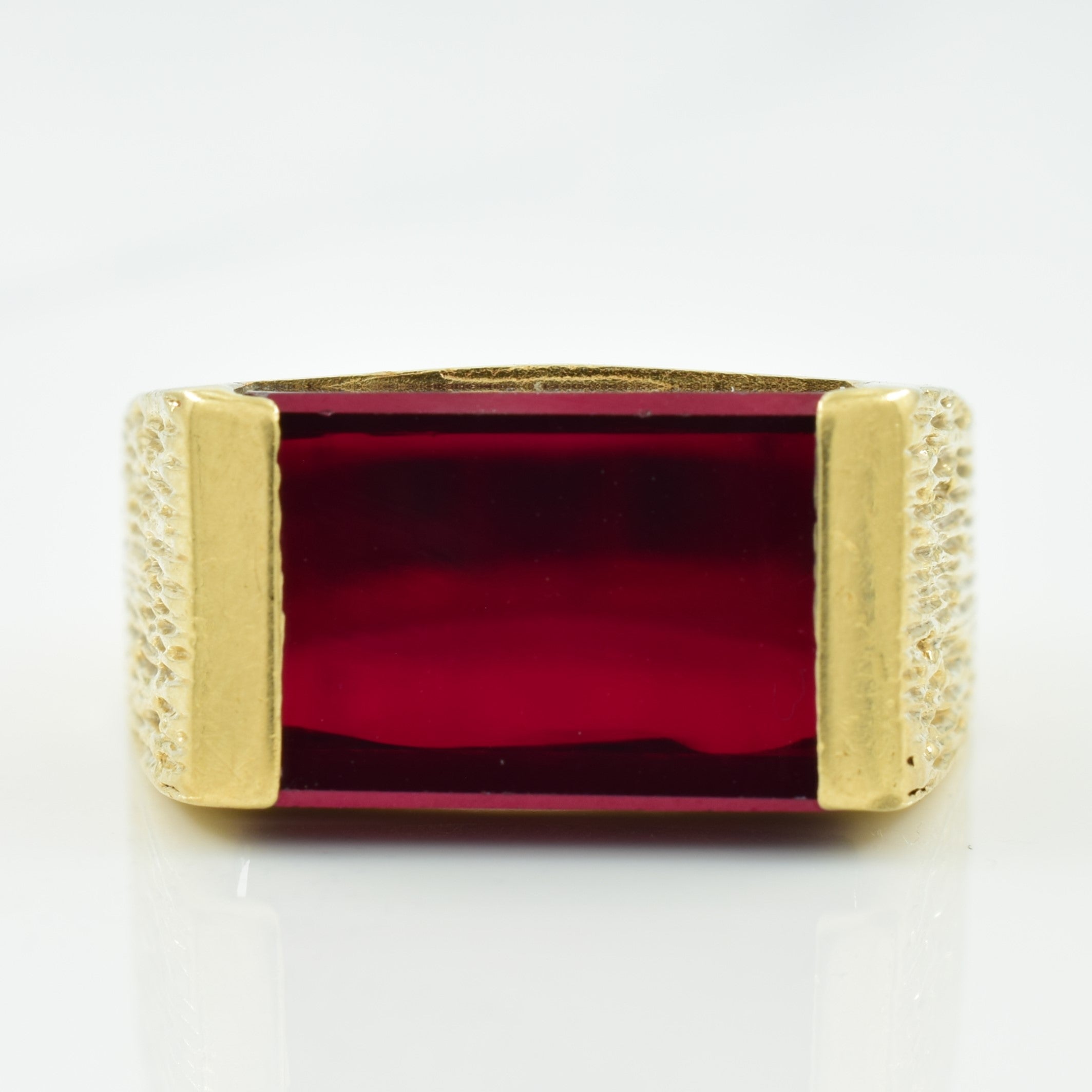 Synthetic Ruby Ring | 12.00ct | SZ 8.25 |