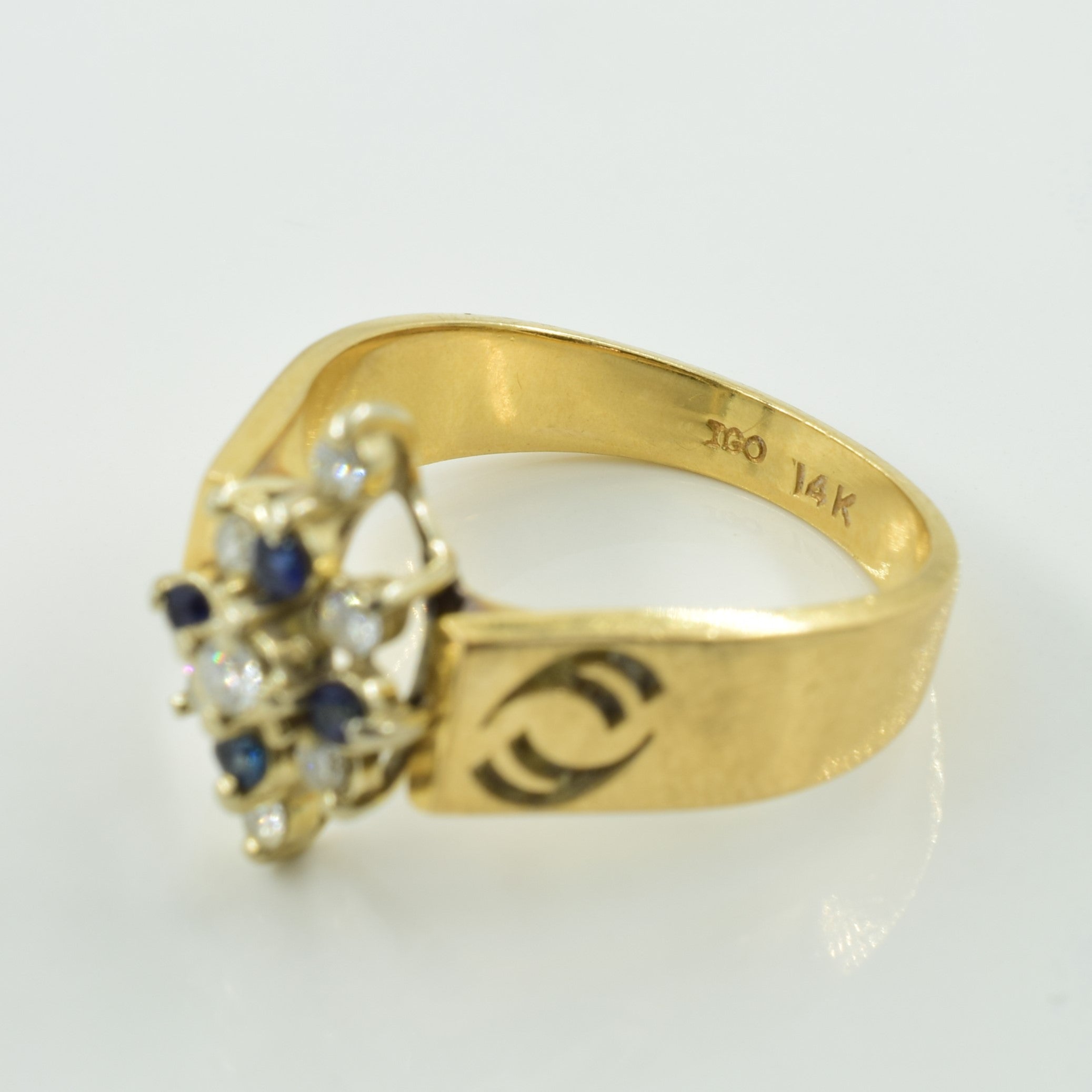 Diamond & Sapphire Ring | 0.20ctw, 0.14ctw | SZ 9.5 |