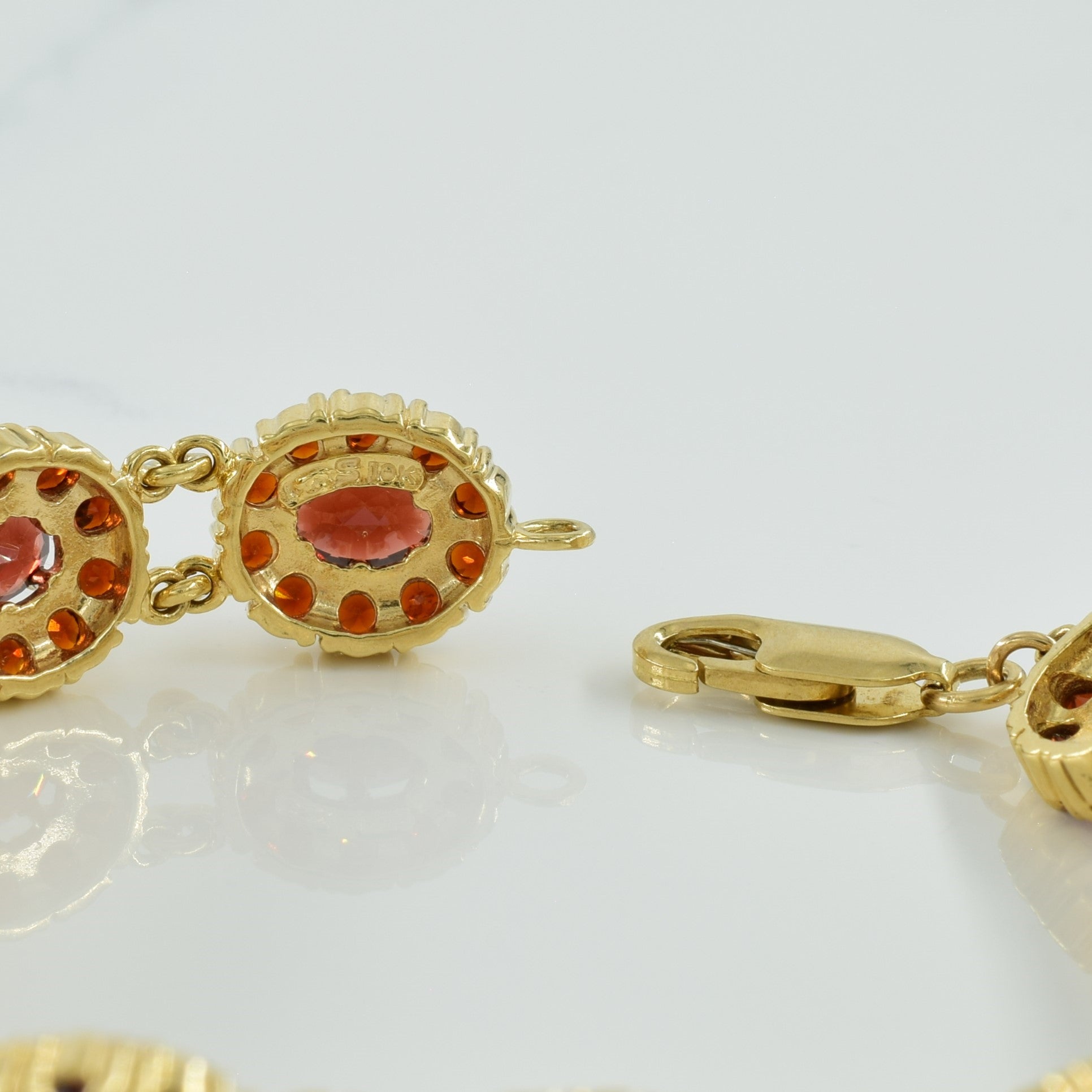 Cluster Garnet Bracelet | 17.60ctw | 7.5" |