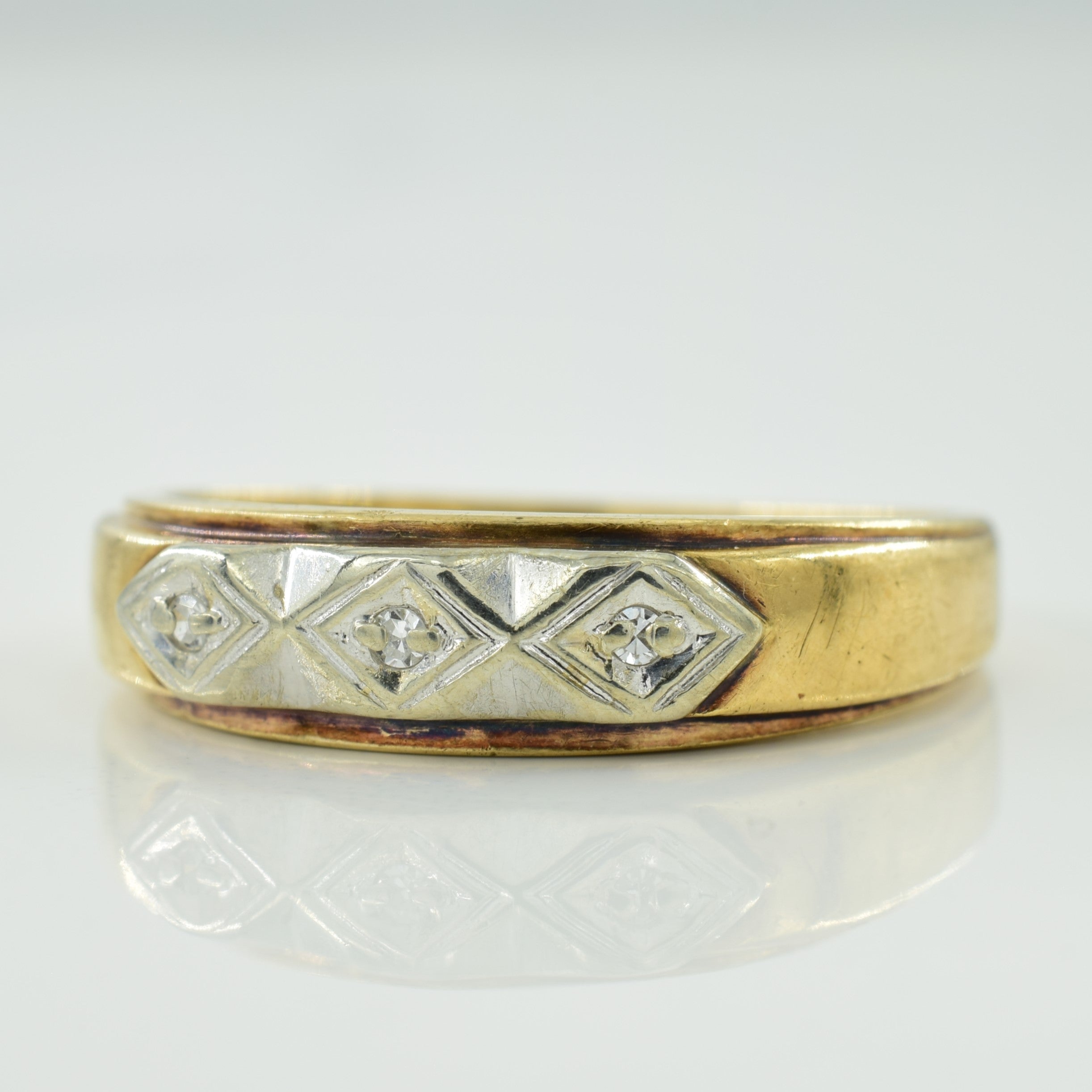 Bague trois diamants | 0,03 ct au total | Taille 10,75 |