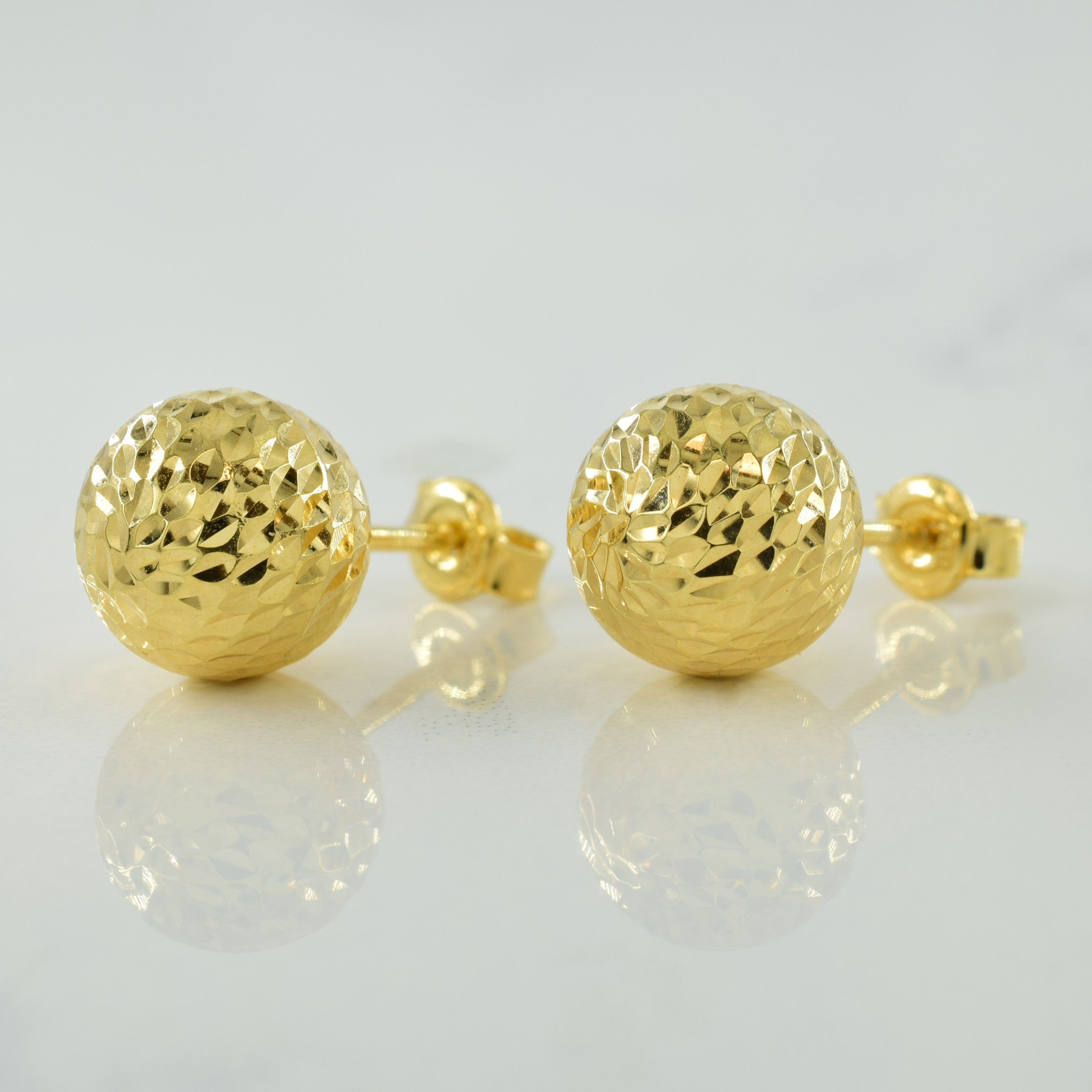 18k Yellow Gold Stud Earrings